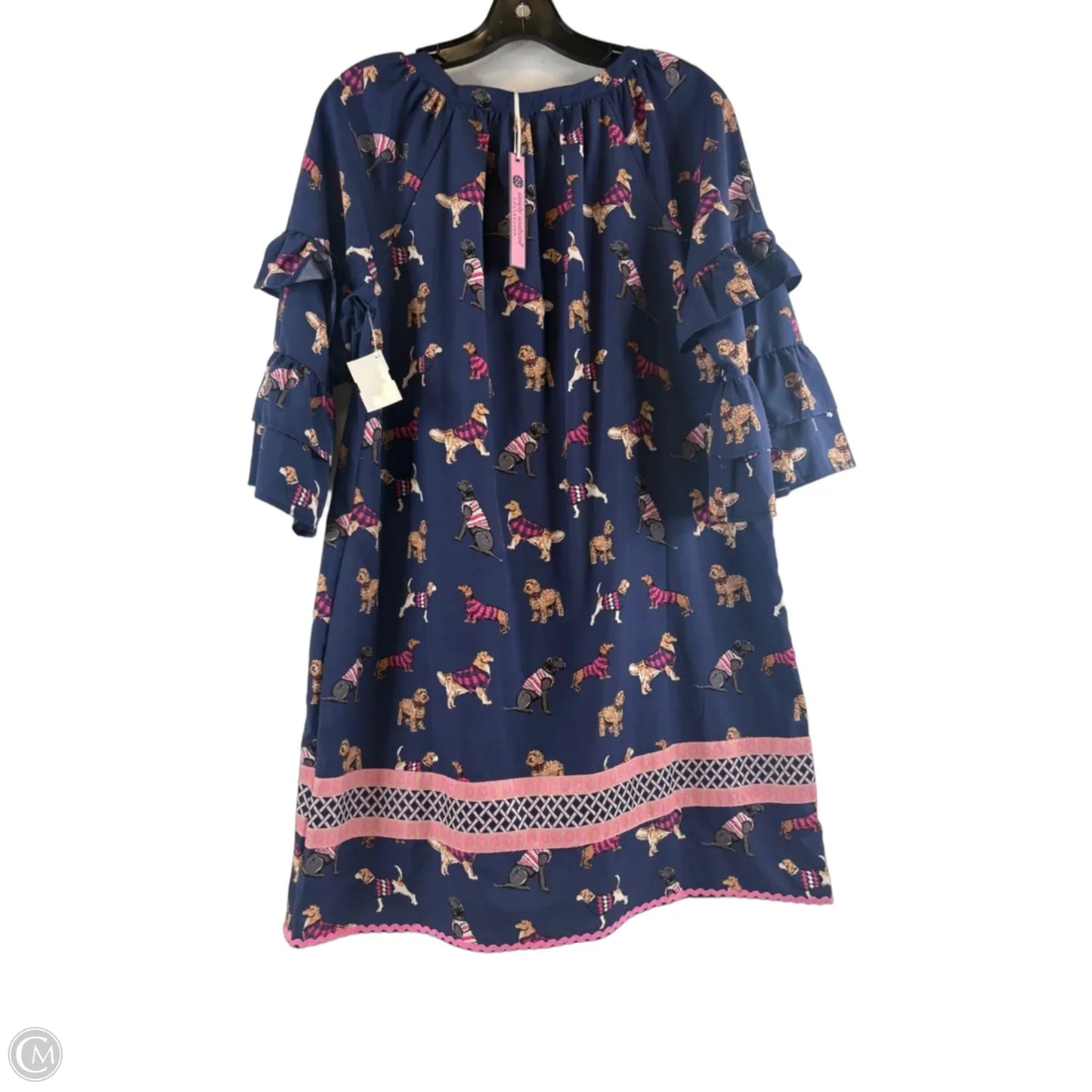 Dress Casual Midi By Simply Southern In Blue & Tan, Size: M