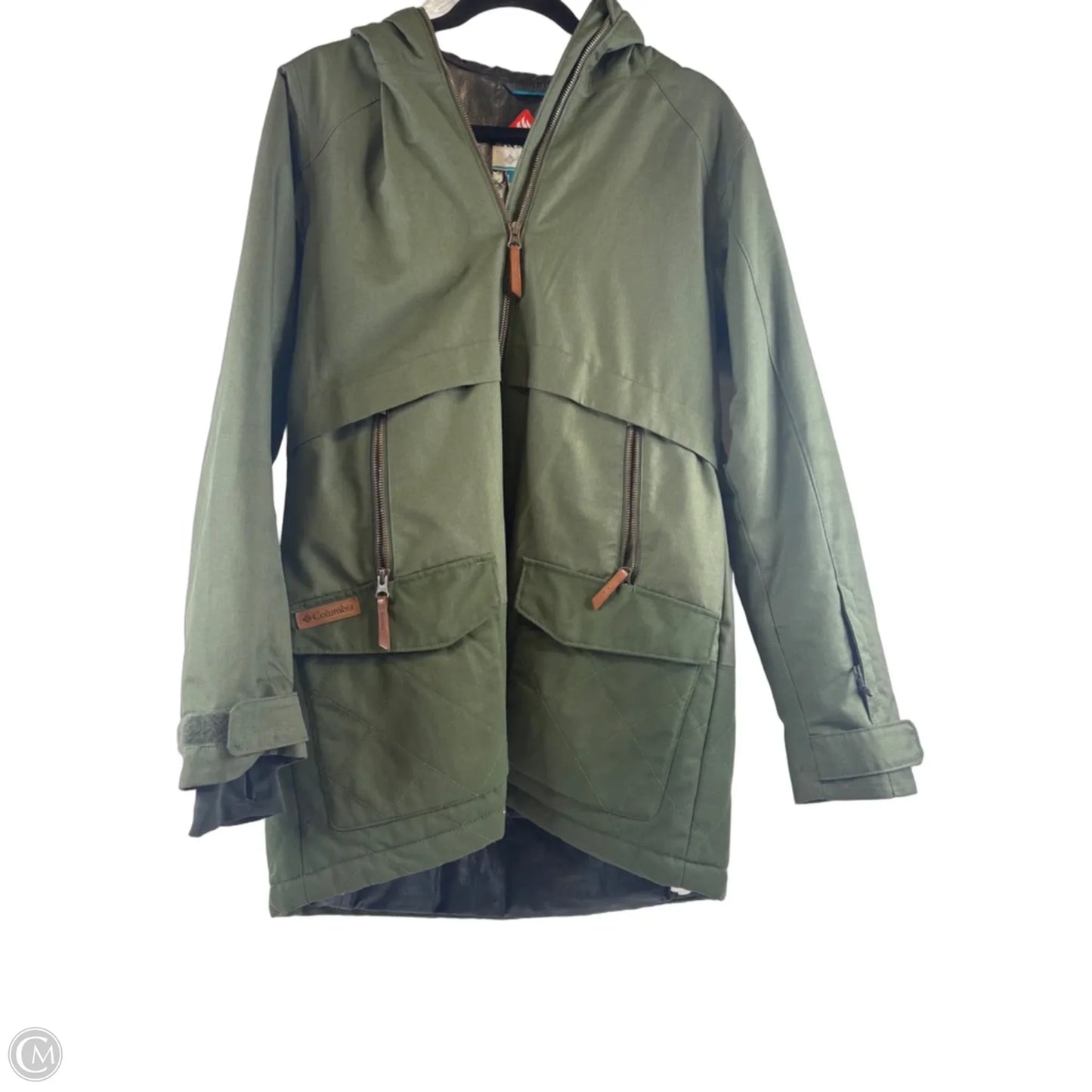 Coat Parka By Columbia In Green, Size: M