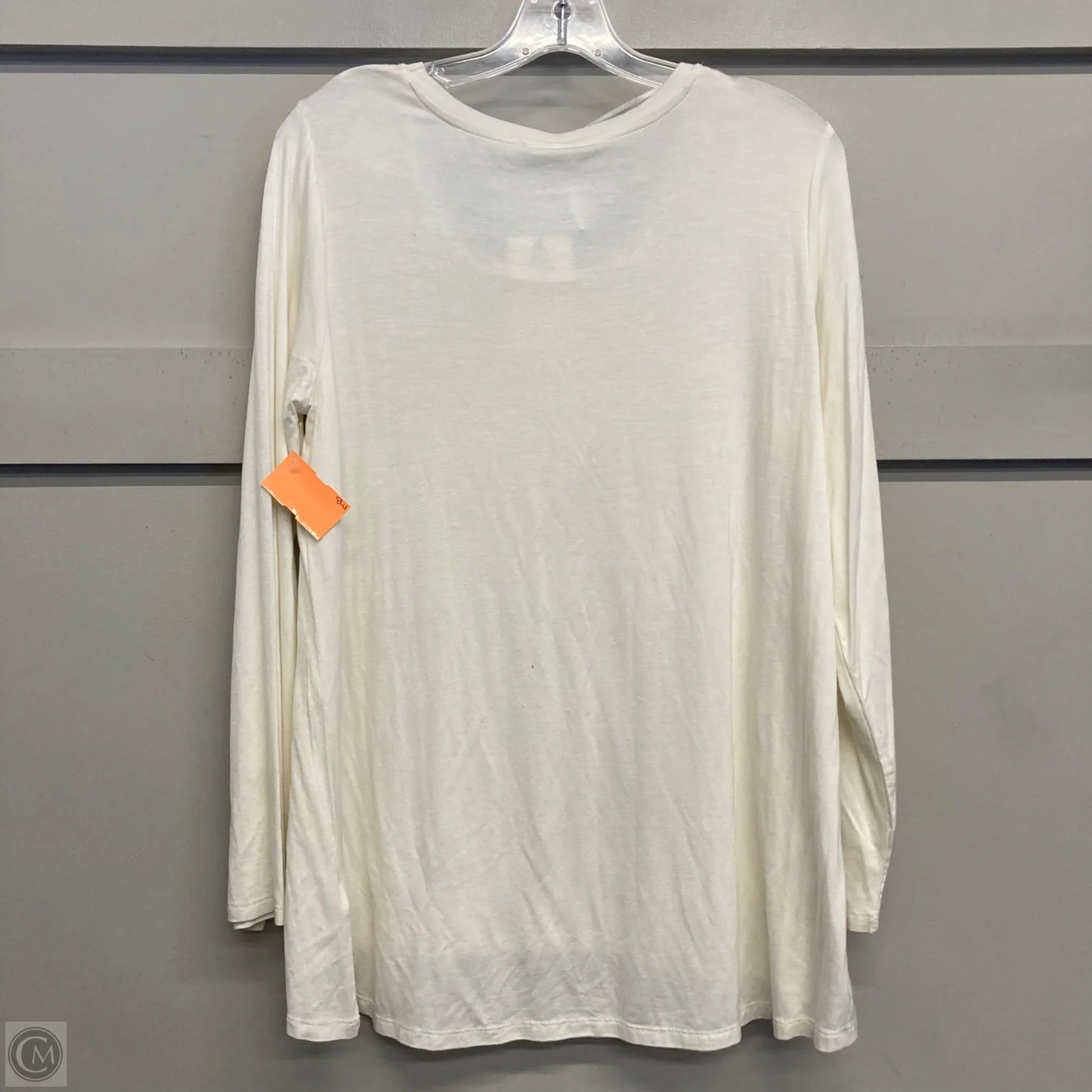 Top Long Sleeve By Cable And Gauge In Cream, Size: L