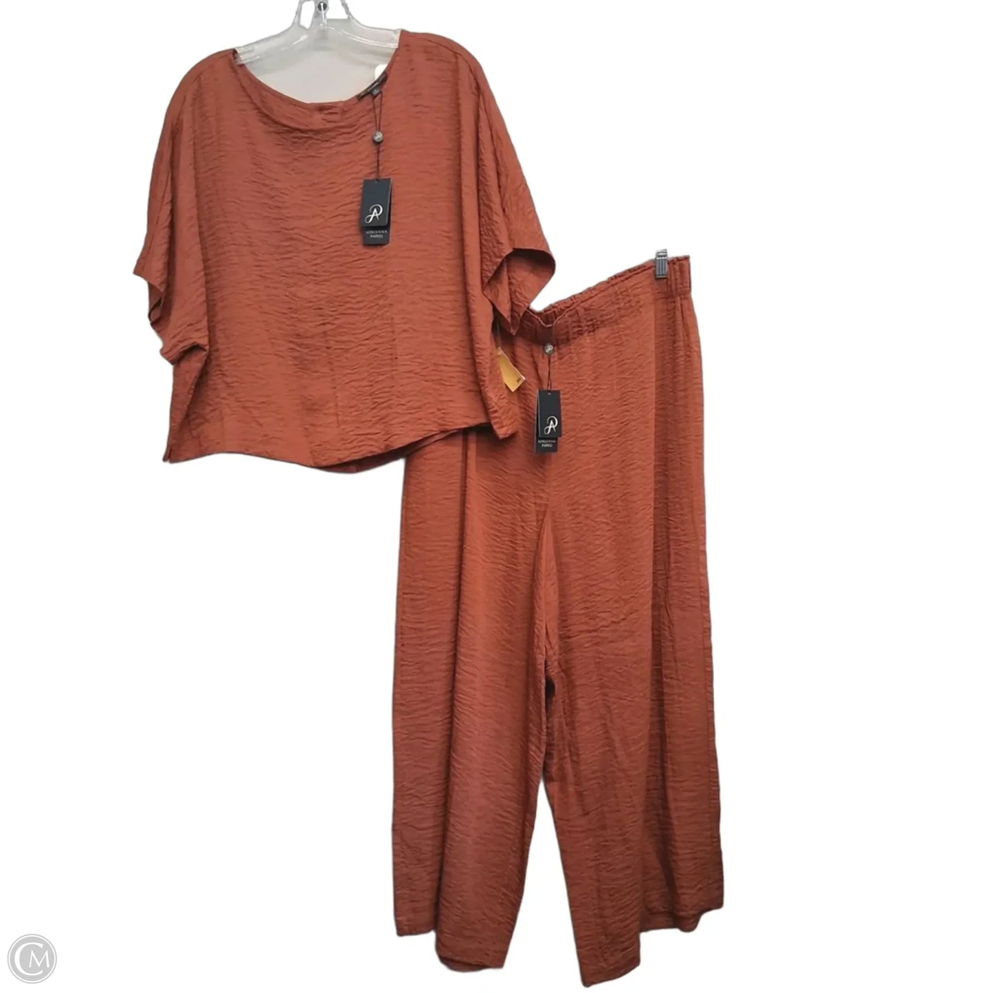 Lounge Set Pants By Adrianna Papell In Orange, Size: 16