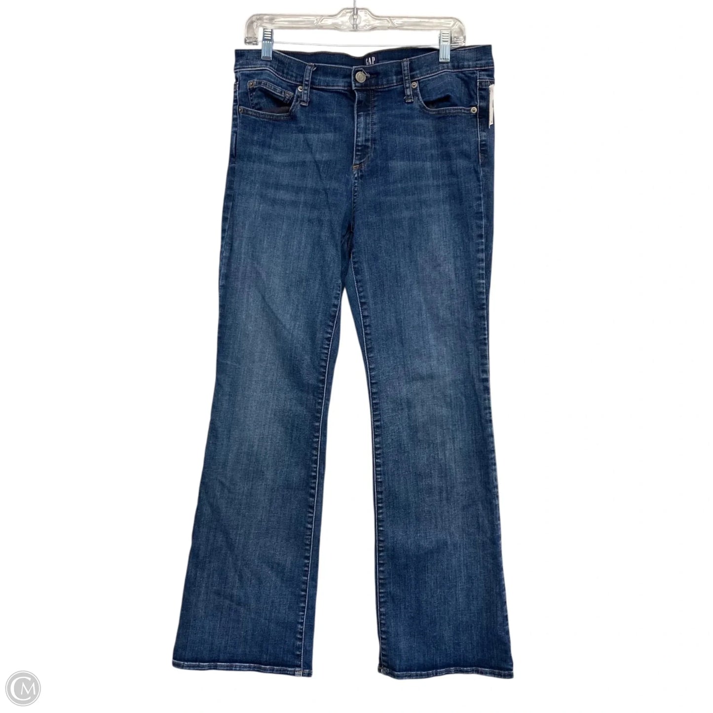 Jeans Boot Cut By Gap In Blue Denim, Size: 14