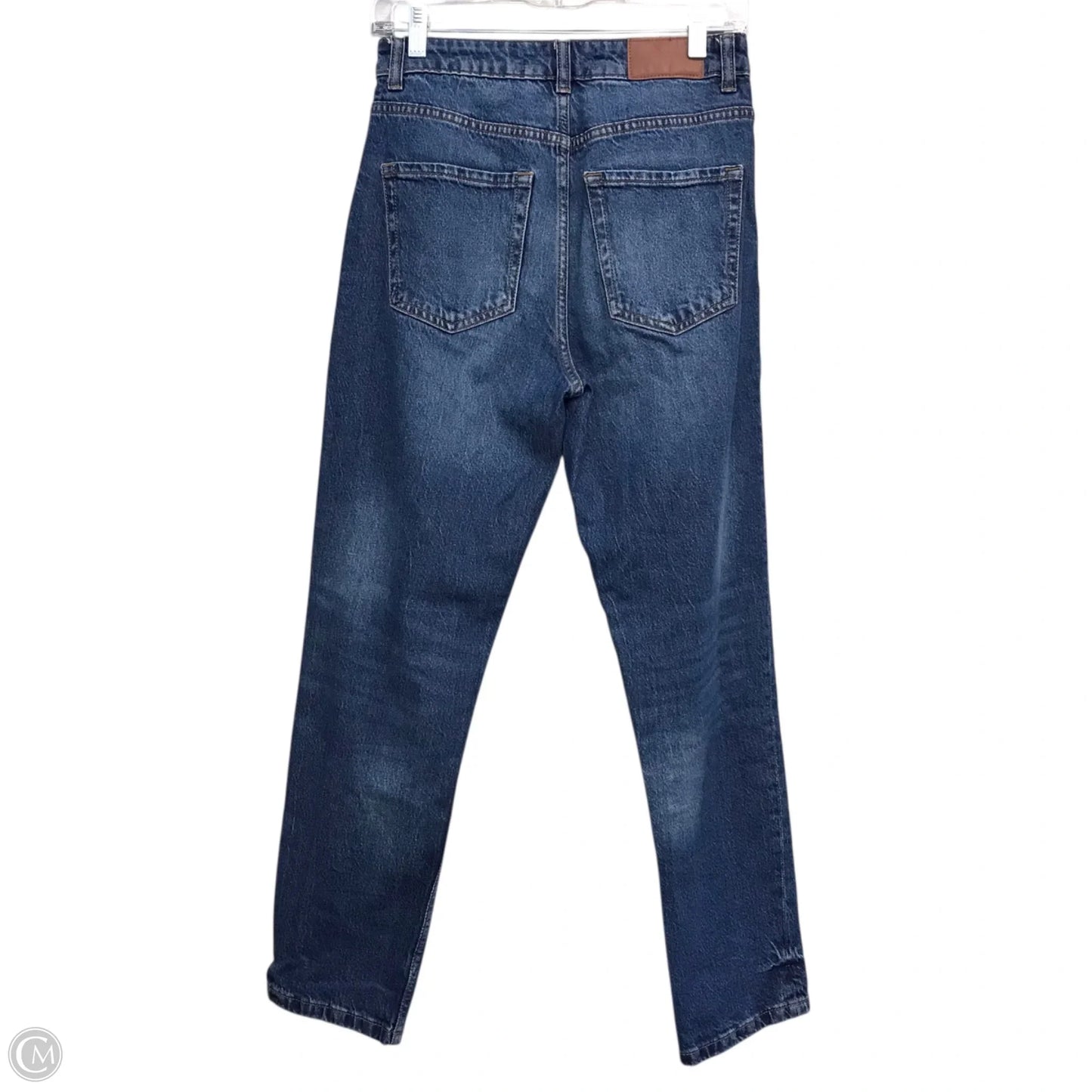 Jeans Straight By Zara In Blue Denim, Size: 4