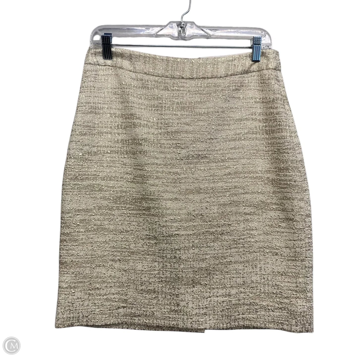 Skirt Designer By Kate Spade In Gold & White, Size: 8