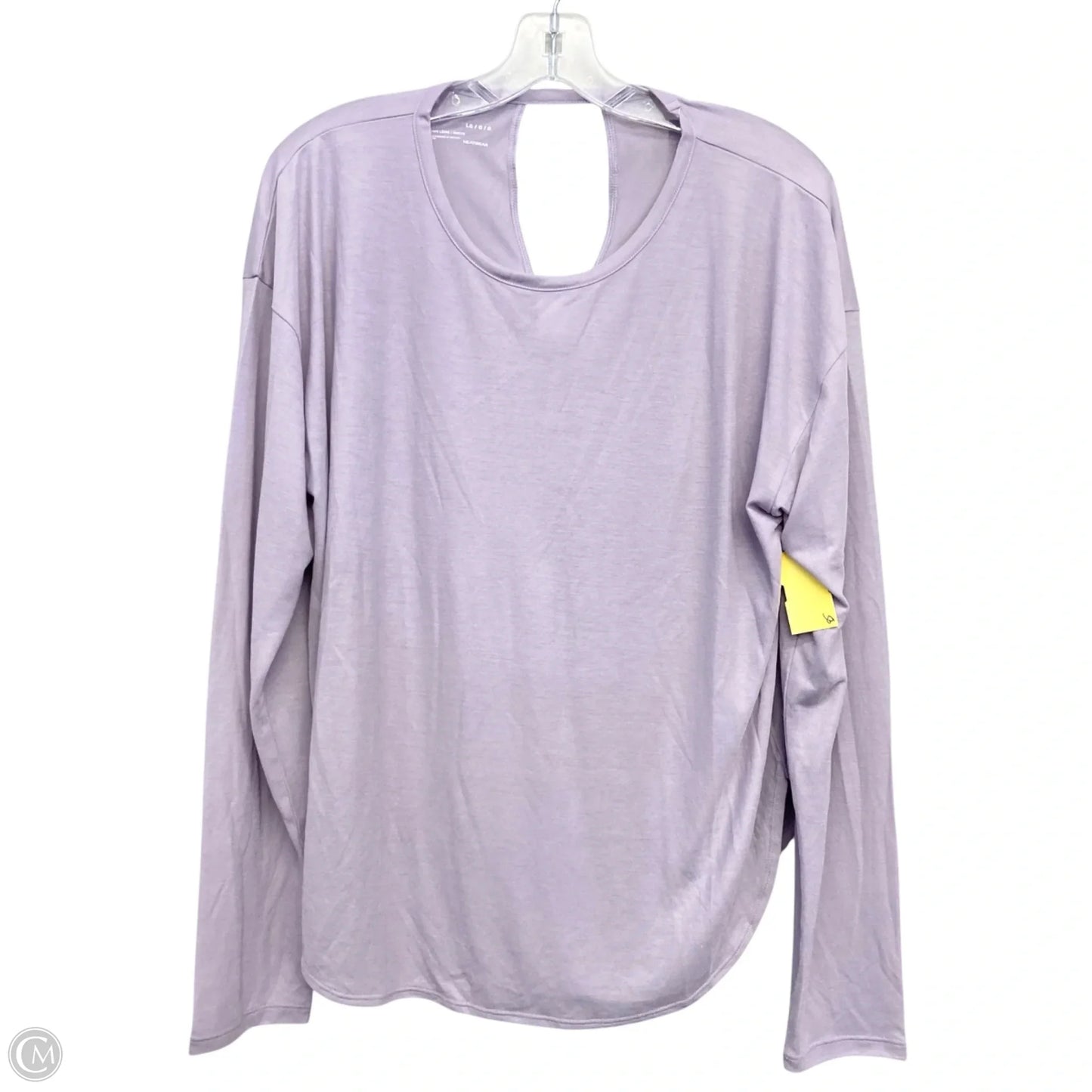 Athletic Top Long Sleeve Crewneck By Under Armour In Purple, Size: L