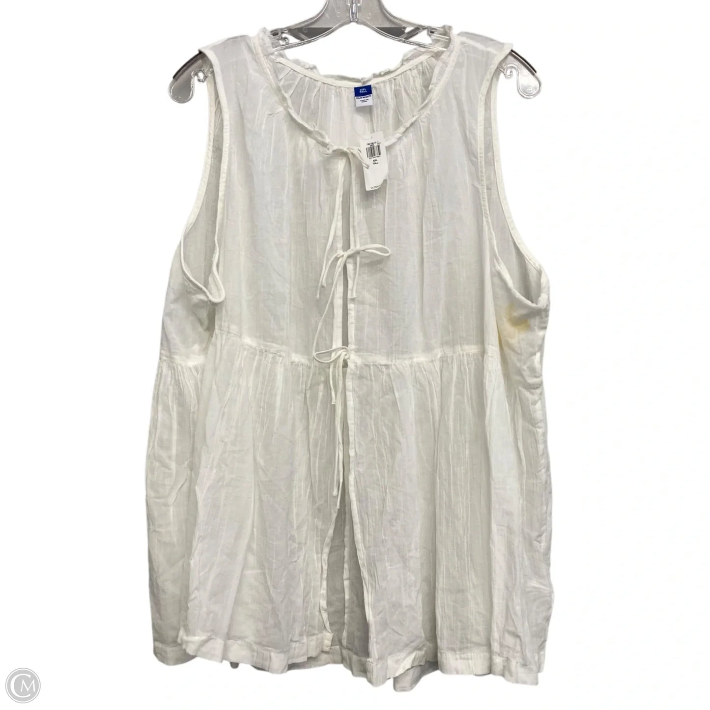 Top Sleeveless By Old Navy In White, Size: Xxl