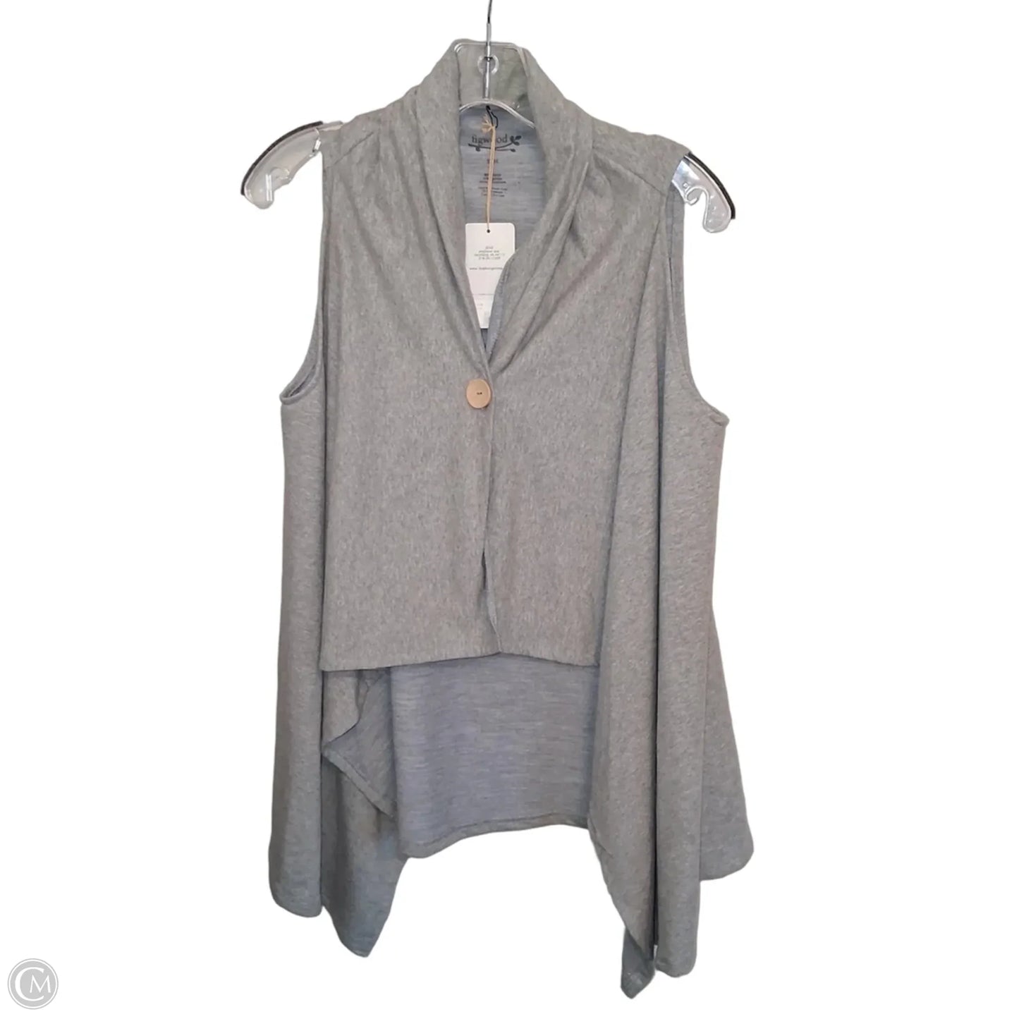 Cardigan Vest By Banyan Tree In Grey, Size: S