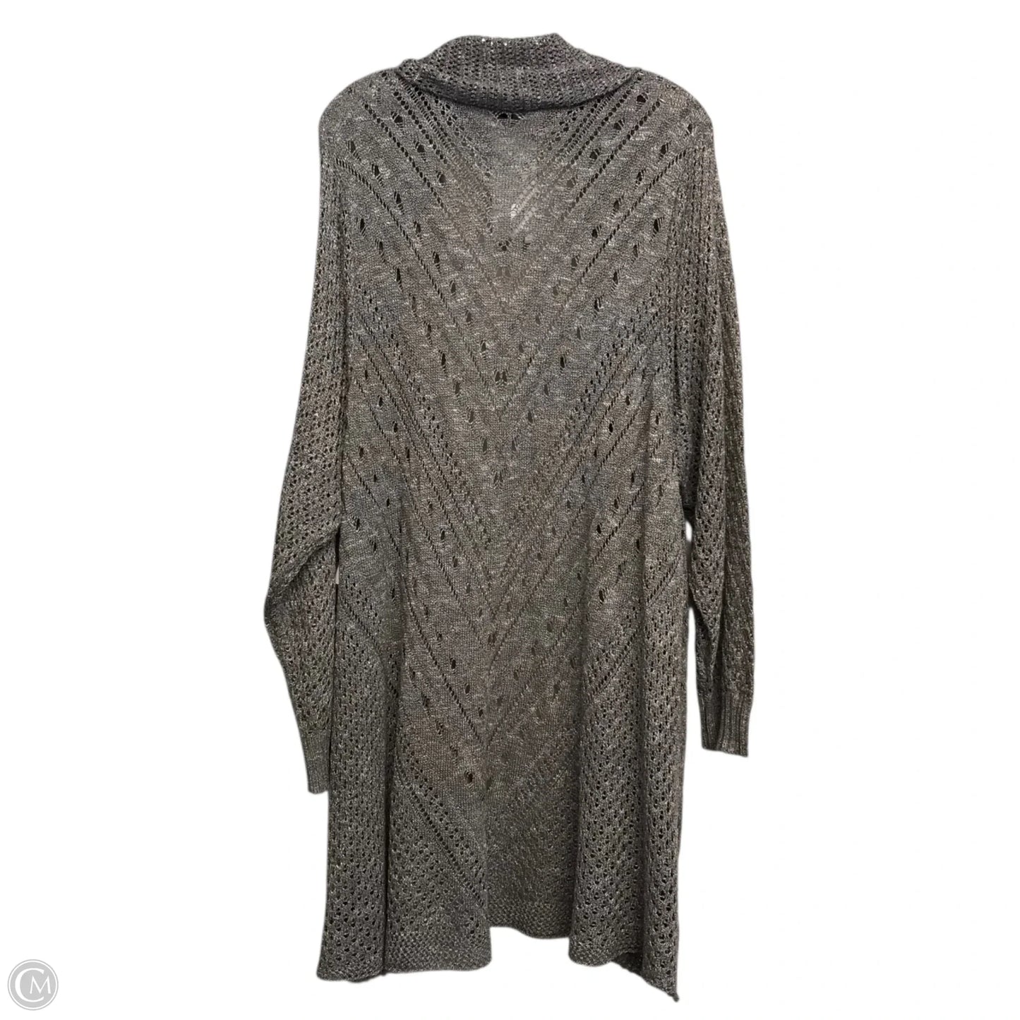 Sweater Cardigan By Torrid In Black & White, Size: 4x