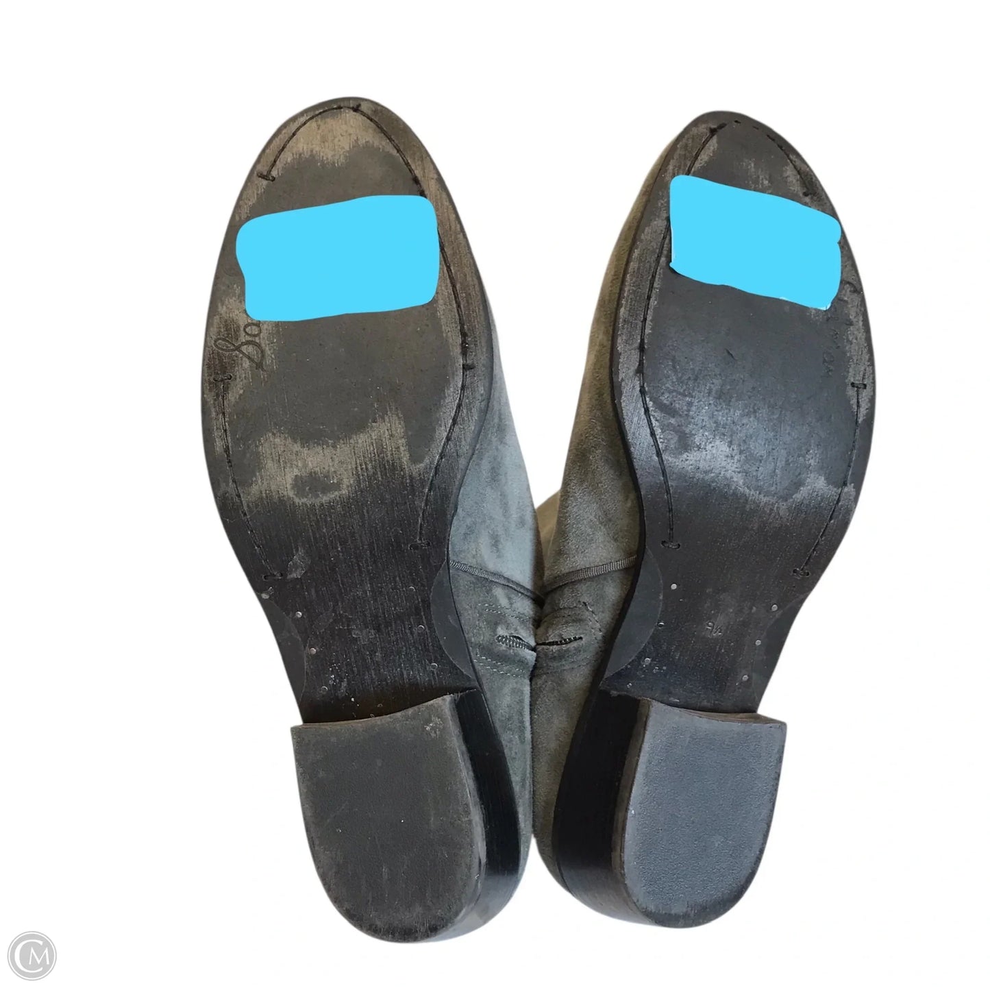 Boots Ankle Heels By Sam Edelman In Grey, Size: 9.5