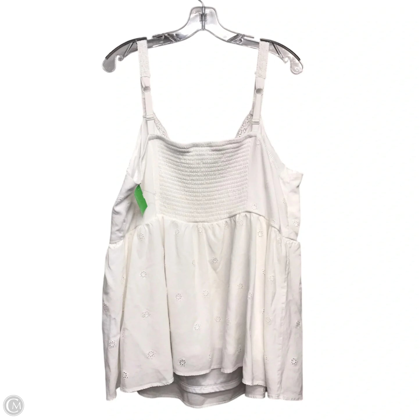 Top Sleeveless By Torrid In White, Size: 3x