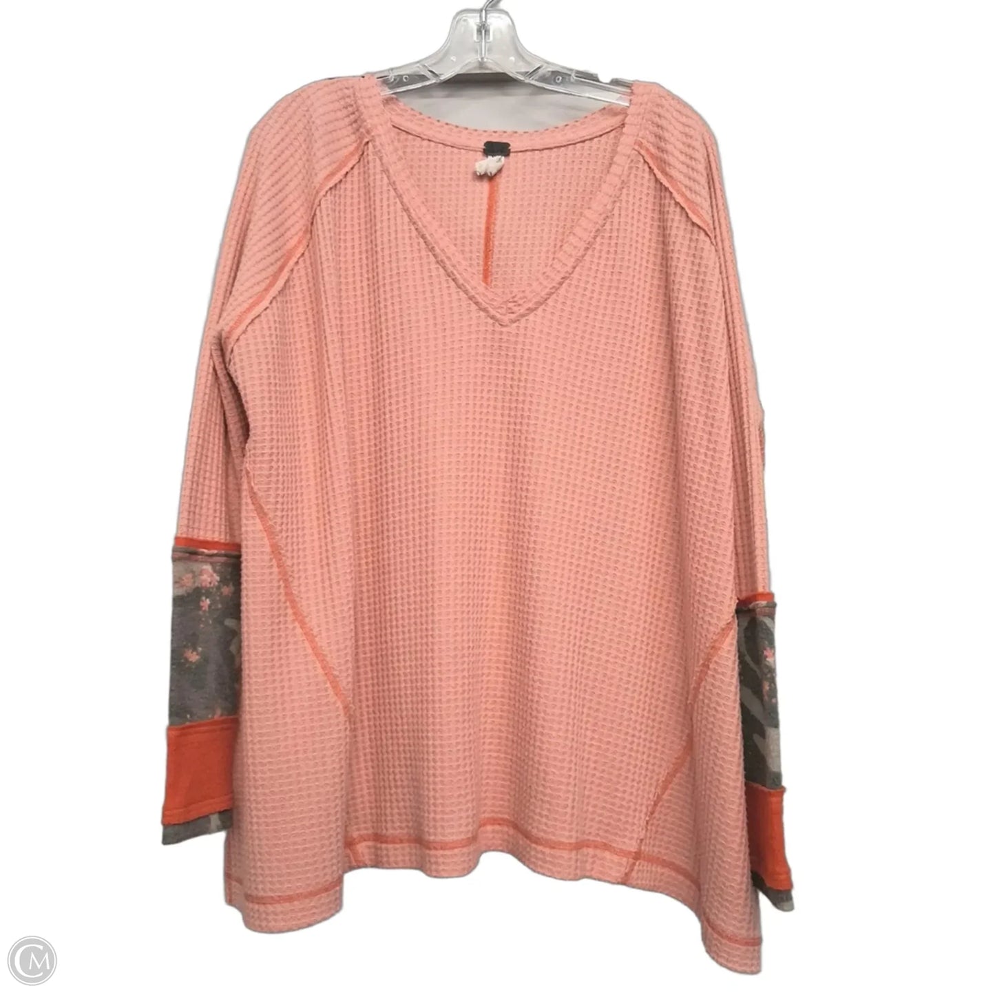 Top Long Sleeve By Free People In Peach, Size: S