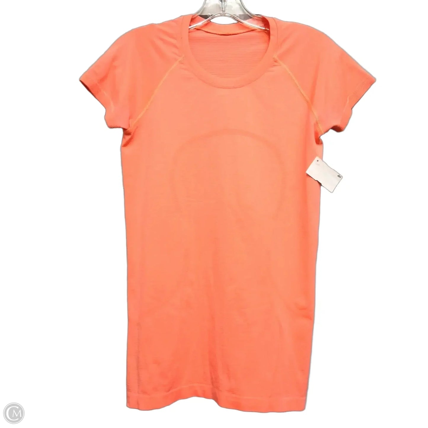 Athletic Top Short Sleeve By Lululemon In Coral, Size: S