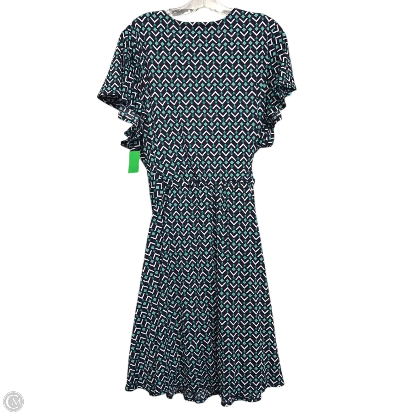 Dress Casual Short By Lane Bryant In Blue & White, Size: 3x