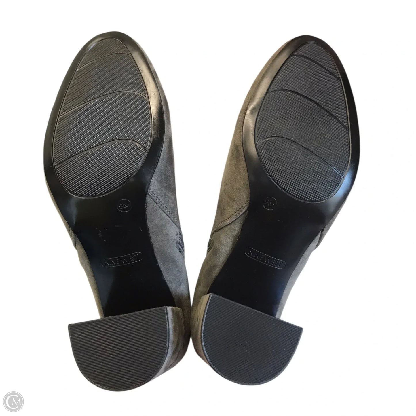 Boots Ankle Heels By Nine West In Grey, Size: 9