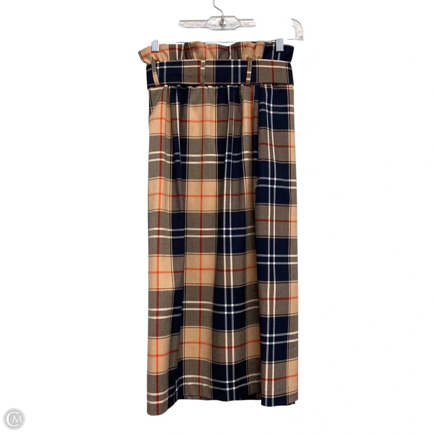Skirt Midi By H&m In Plaid Pattern, Size: 4