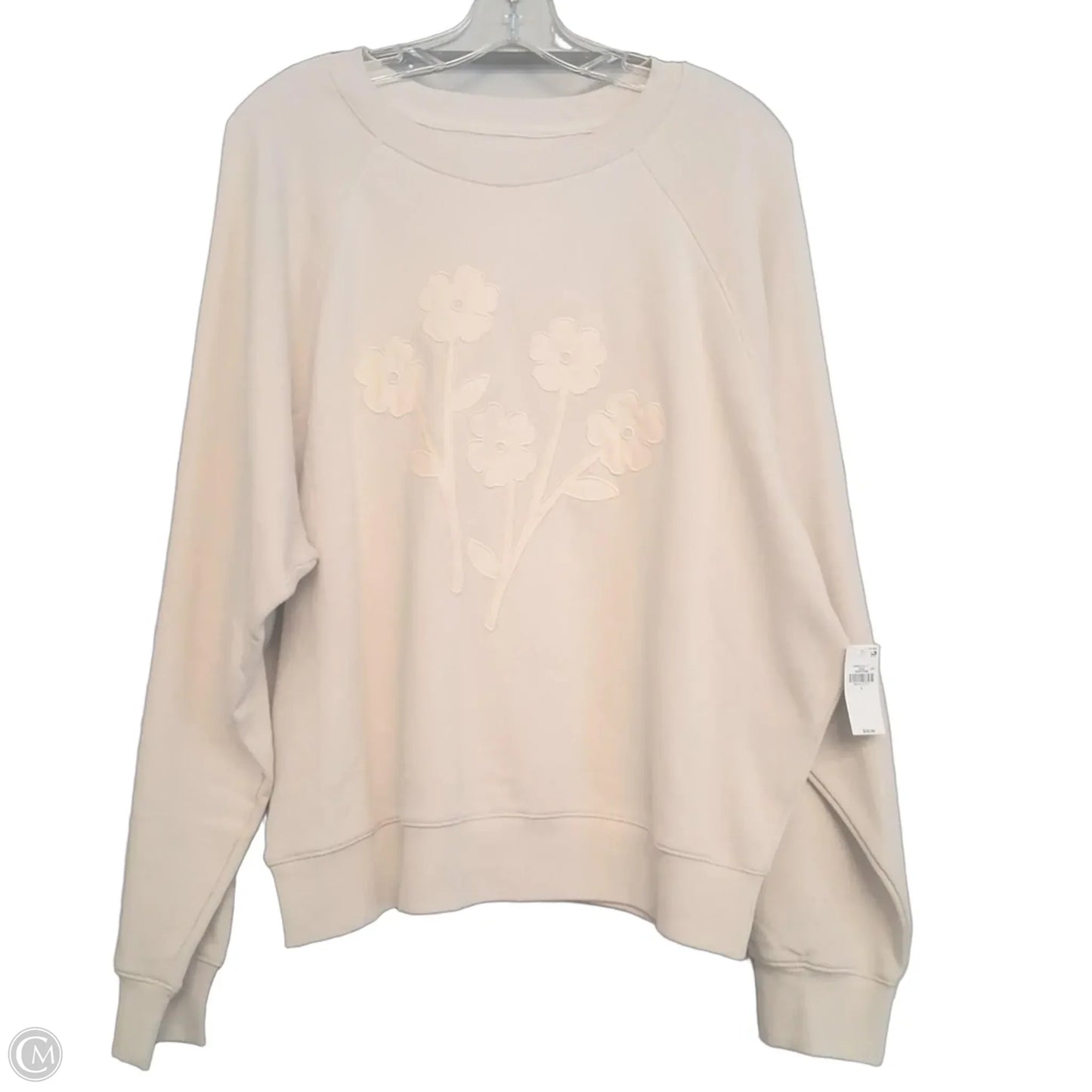 Sweatshirt Crewneck By Old Navy In Tan, Size: L
