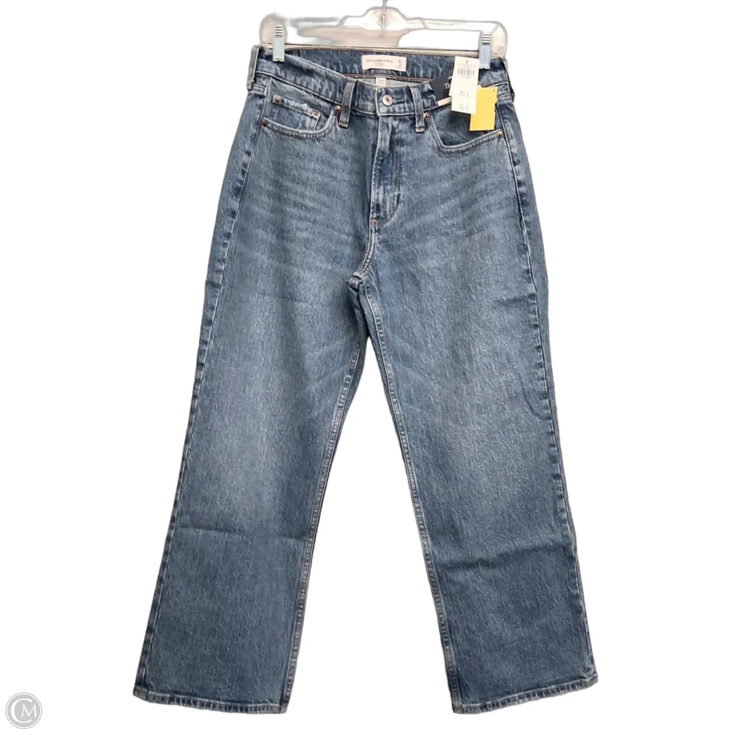 Jeans Straight By Abercrombie And Fitch In Blue Denim, Size: 2