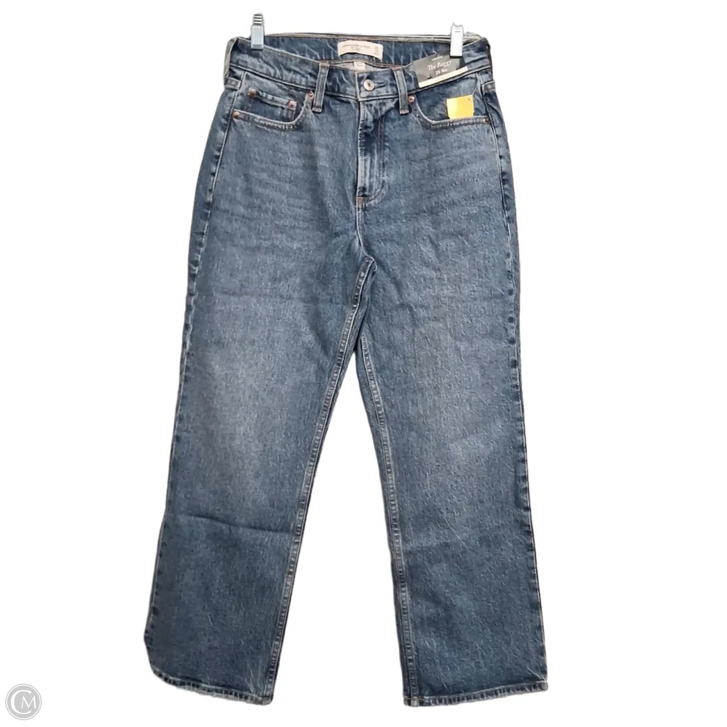 Jeans Straight By Abercrombie And Fitch In Blue Denim, Size: 0