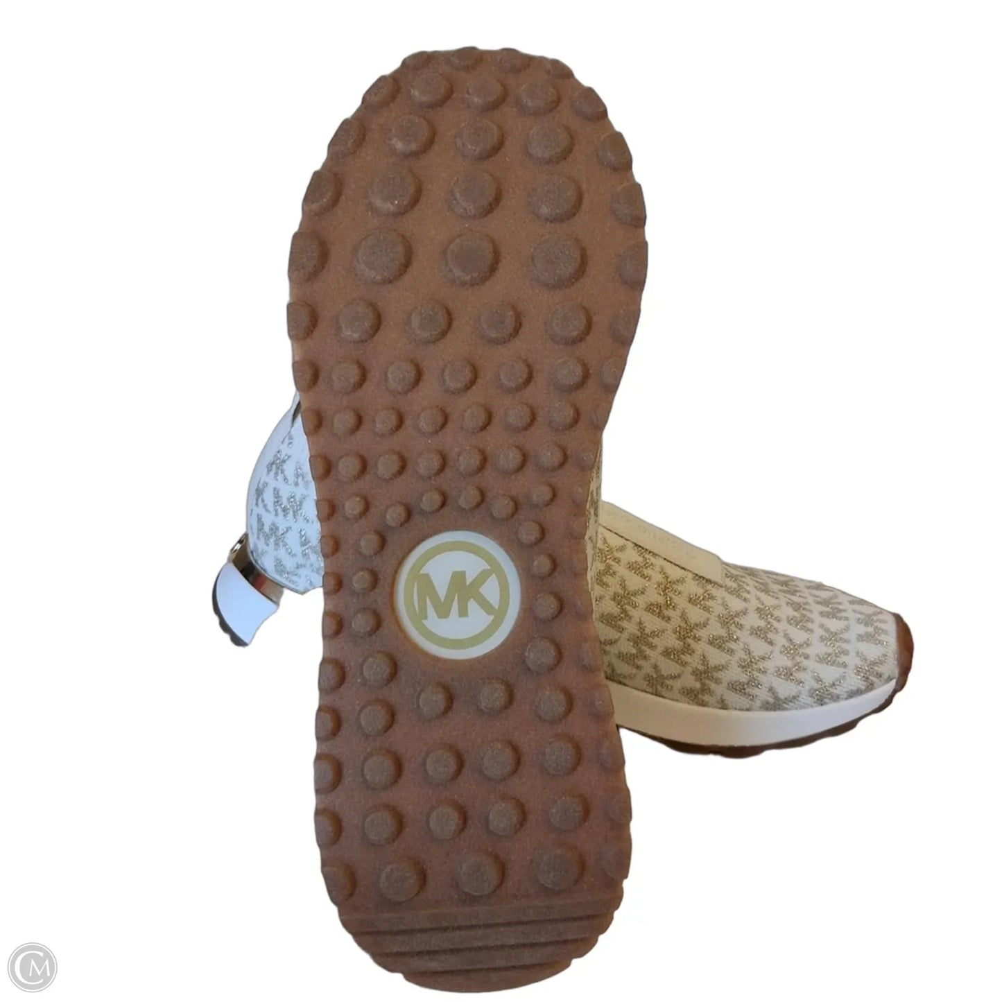 Shoes Flats By Michael By Michael Kors In Gold & White, Size: 9