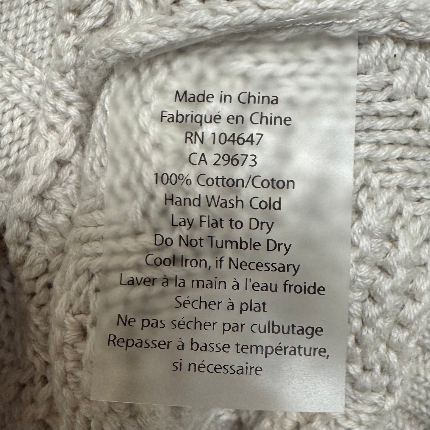 Cotton Sweater Cardigan By Kinross In Tan, Size: L