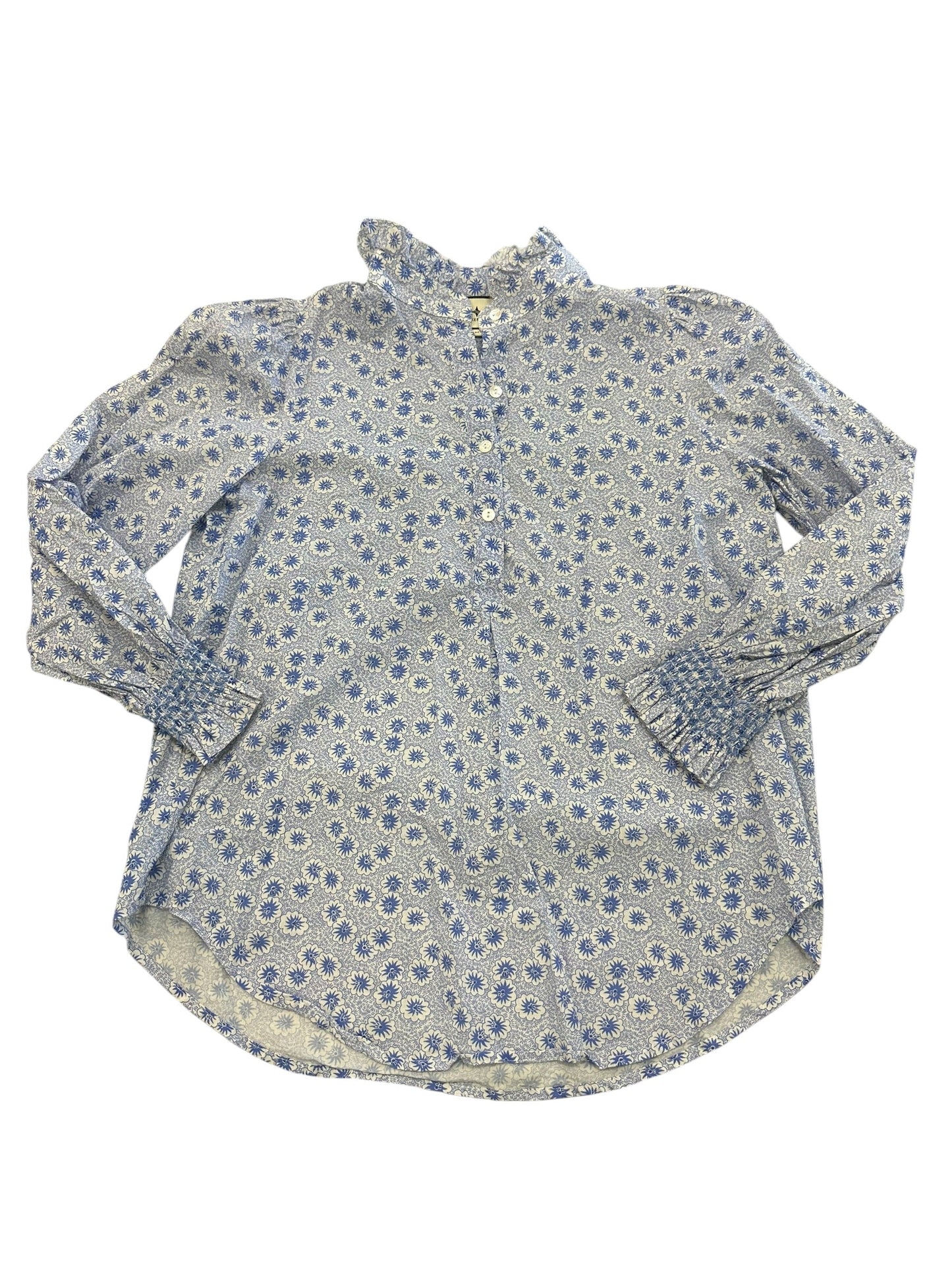 Blouse Ls By Tuckernuck In Blue & White, Size:M