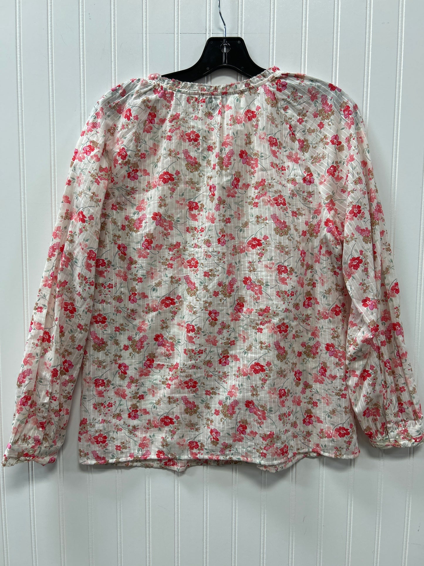 Top Ls By Talbots In Cream & Pink, Size:S