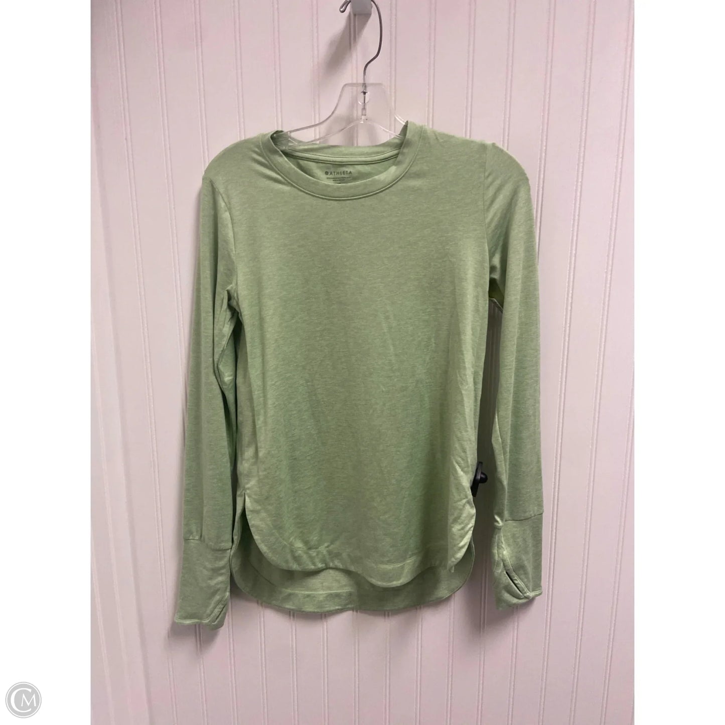 Athletic Top Long Sleeve Crewneck By Athleta In Green, Size: Xs