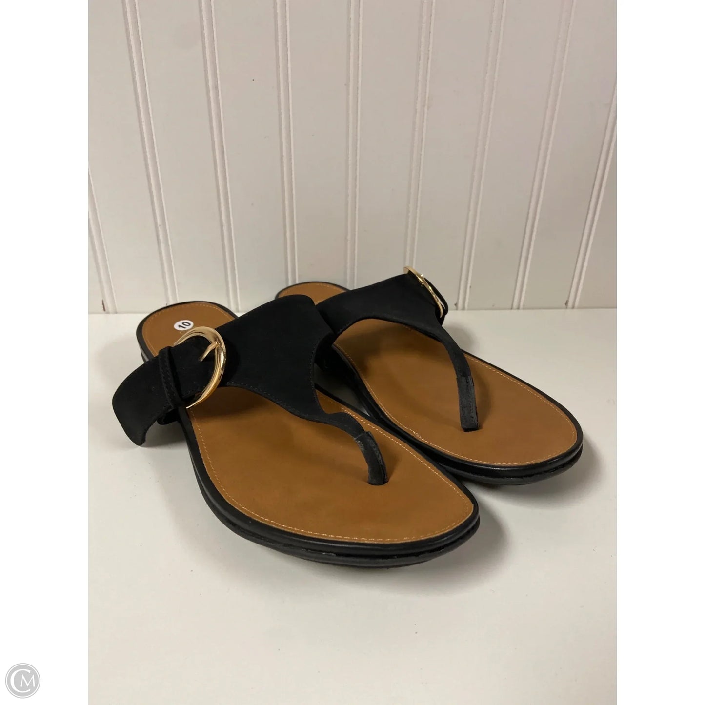 Sandals Flats By Catherine Malandrino In Black, Size: 10