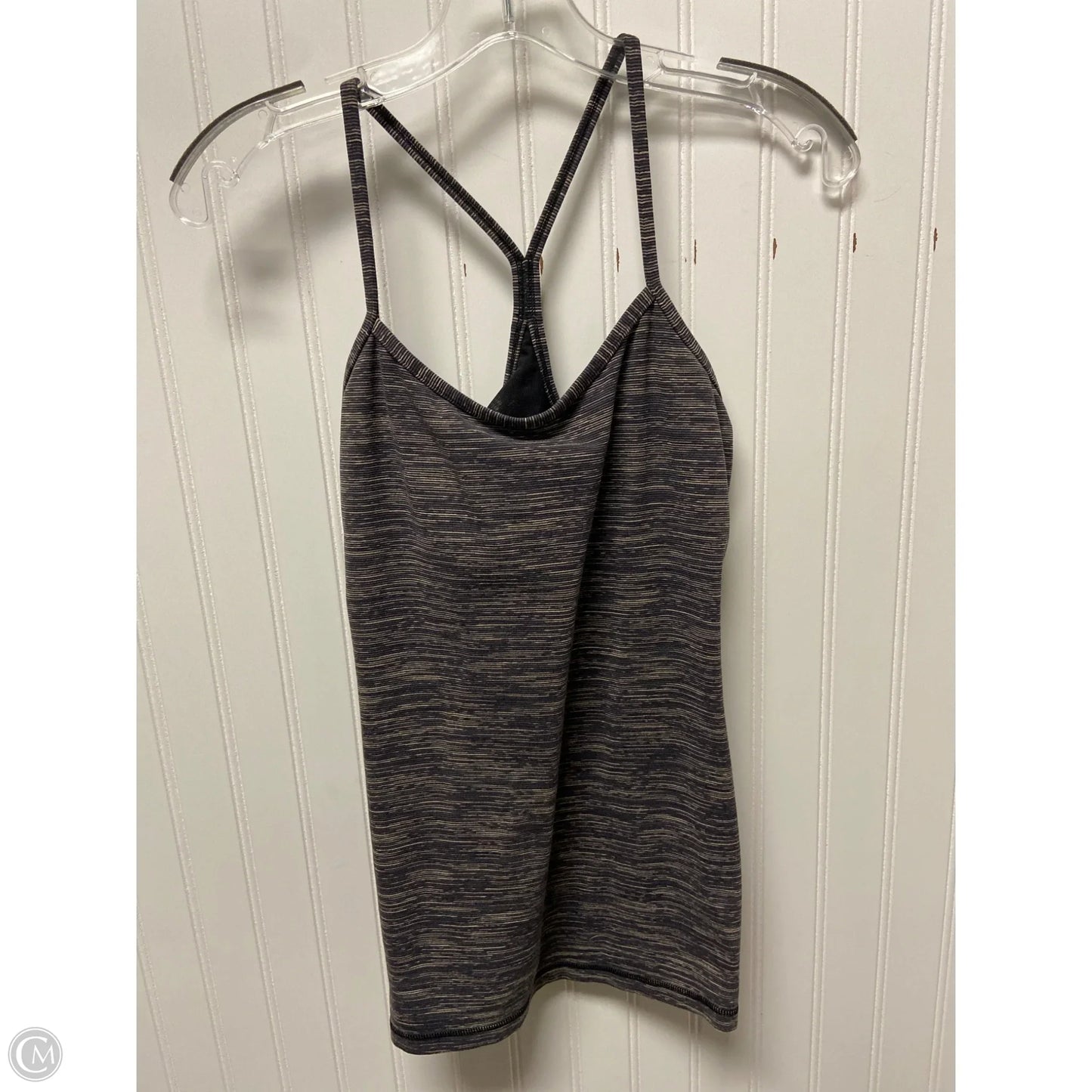 Athletic Tank Top By Lululemon In Black & Cream, Size: Mp