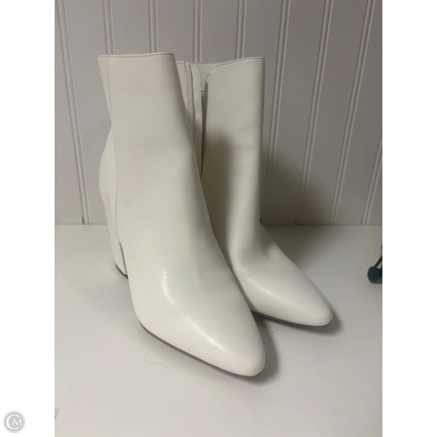 Boots Ankle Heels By Sugar In White, Size: 8