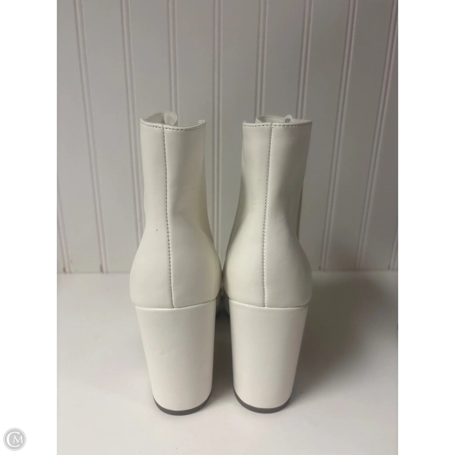 Boots Ankle Heels By Sugar In White, Size: 8