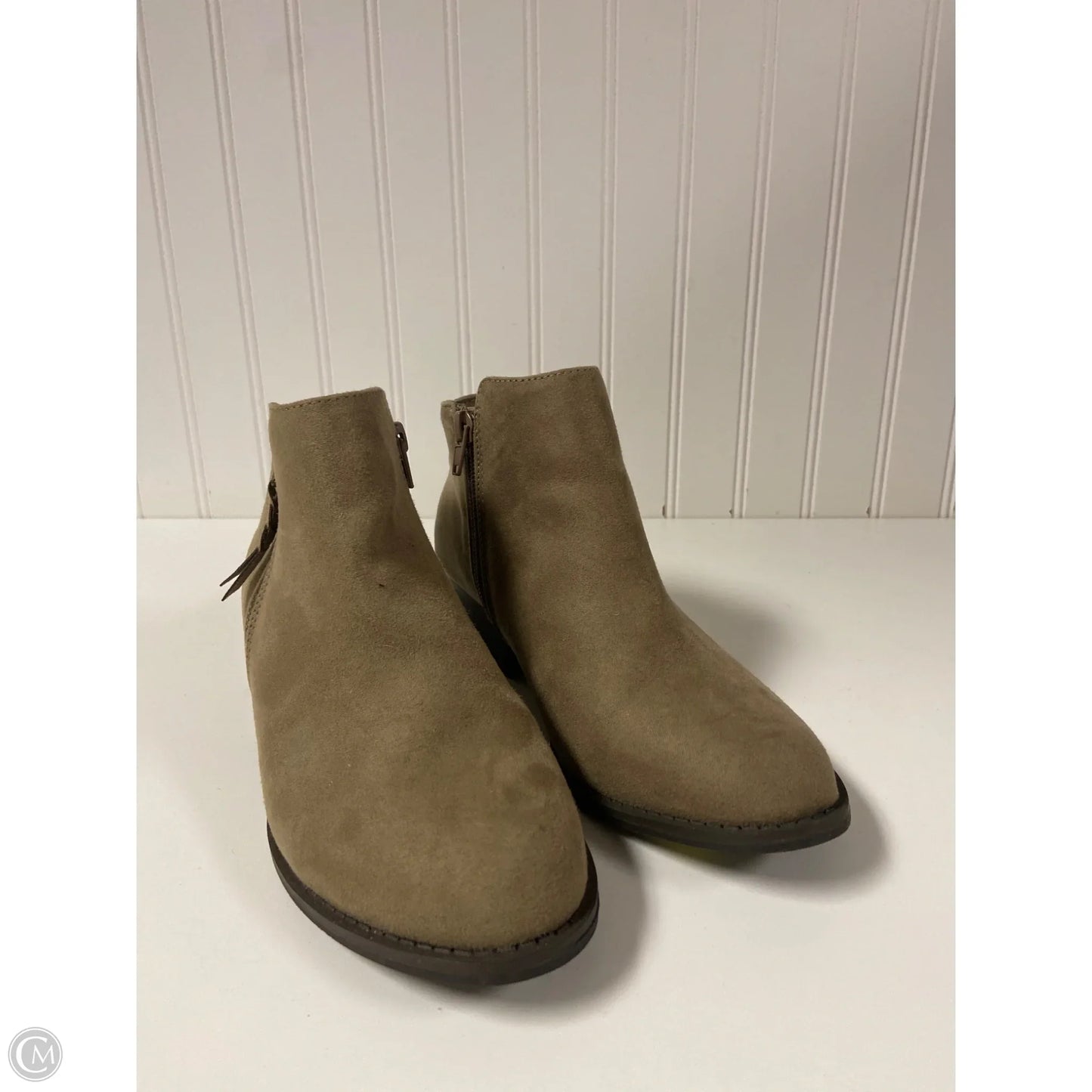 Boots Ankle Heels By Esprit In Taupe, Size: 7