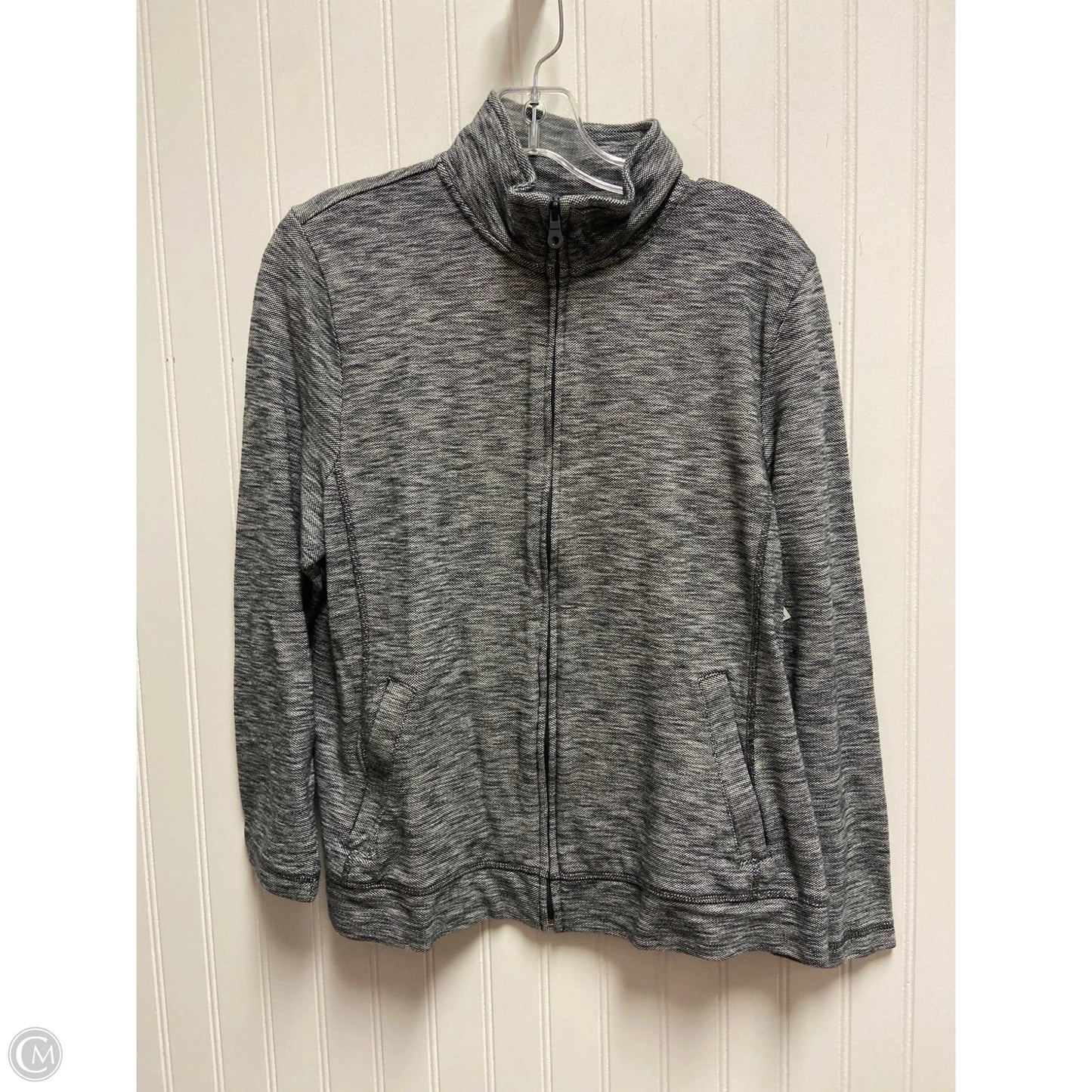 Athletic Jacket By Talbots In Grey, Size: Xlp