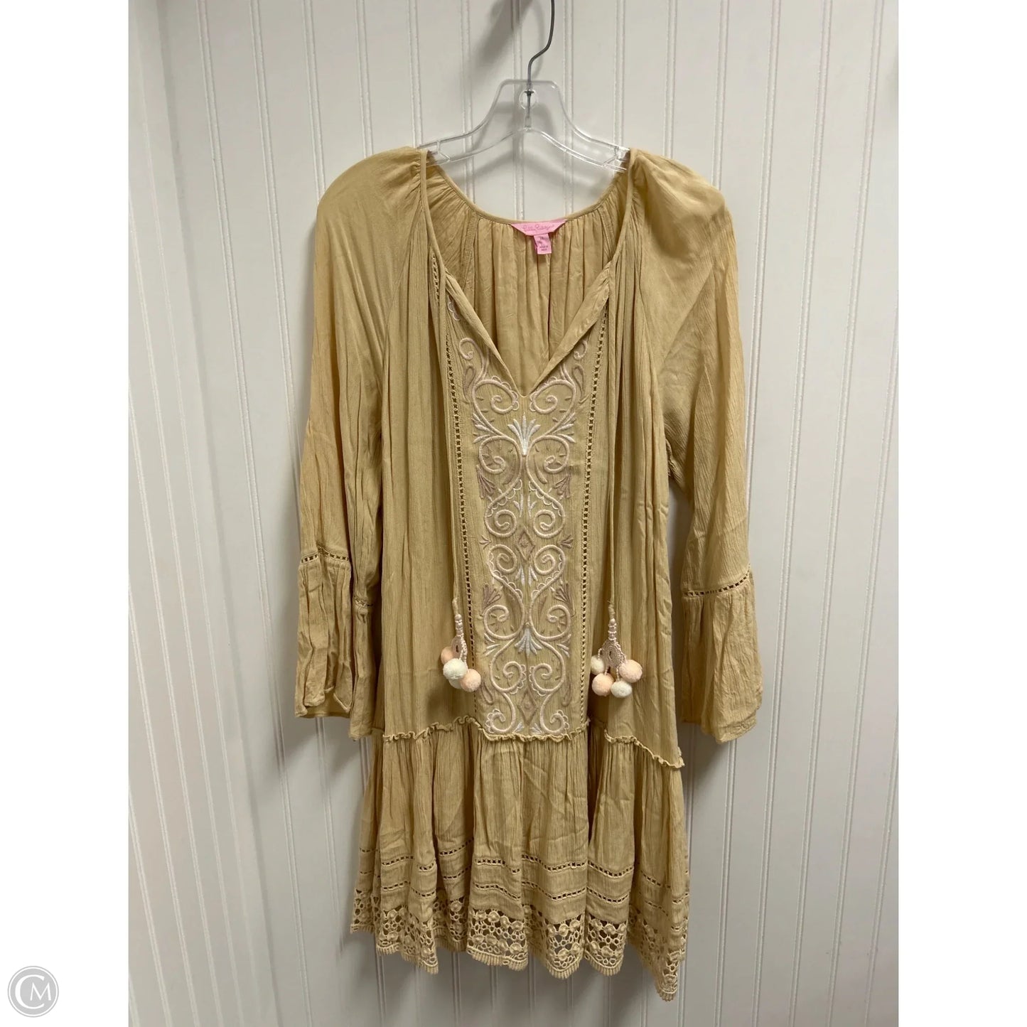Dress Designer By Lilly Pulitzer In Beige, Size: M