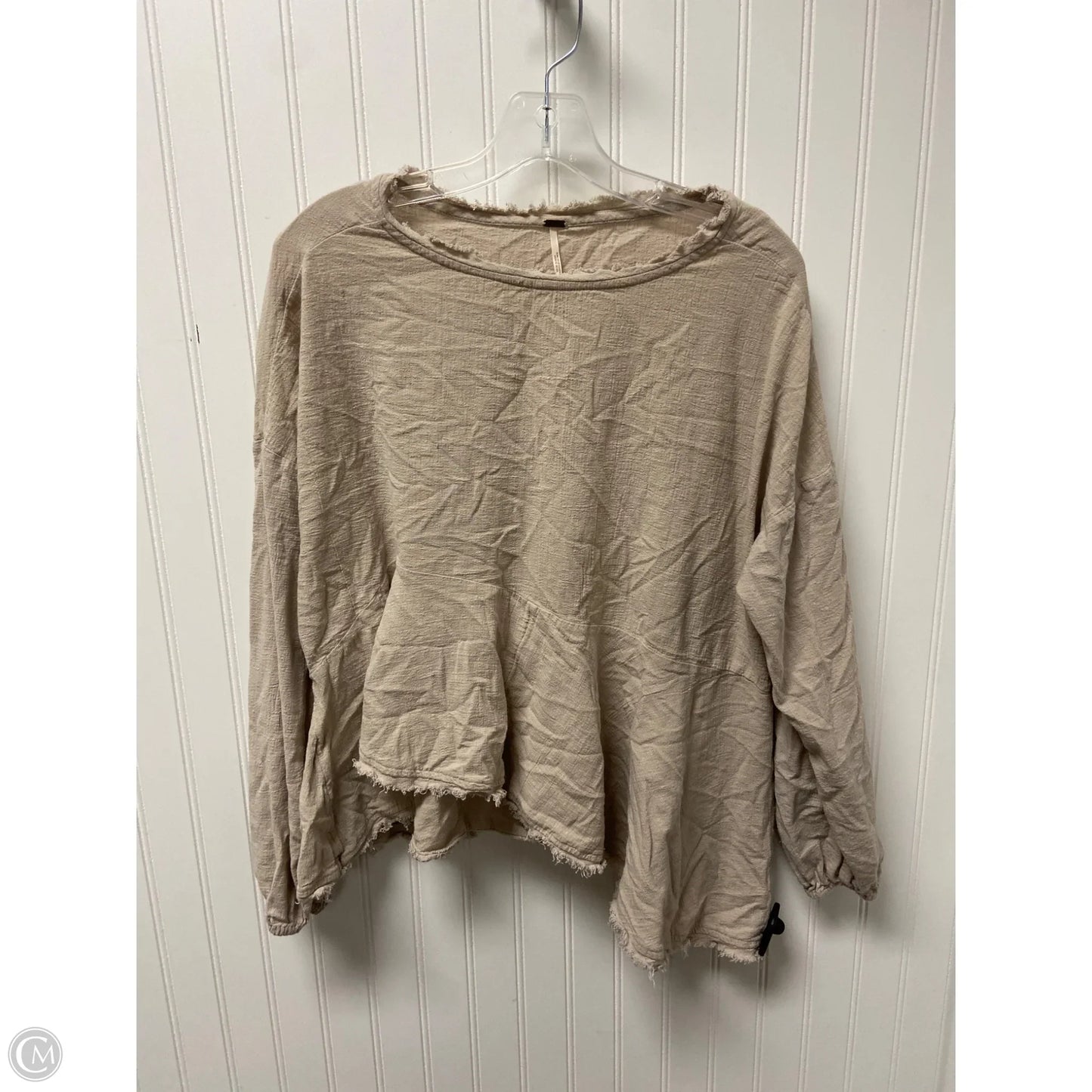 Top Long Sleeve By Free People In Beige, Size: M