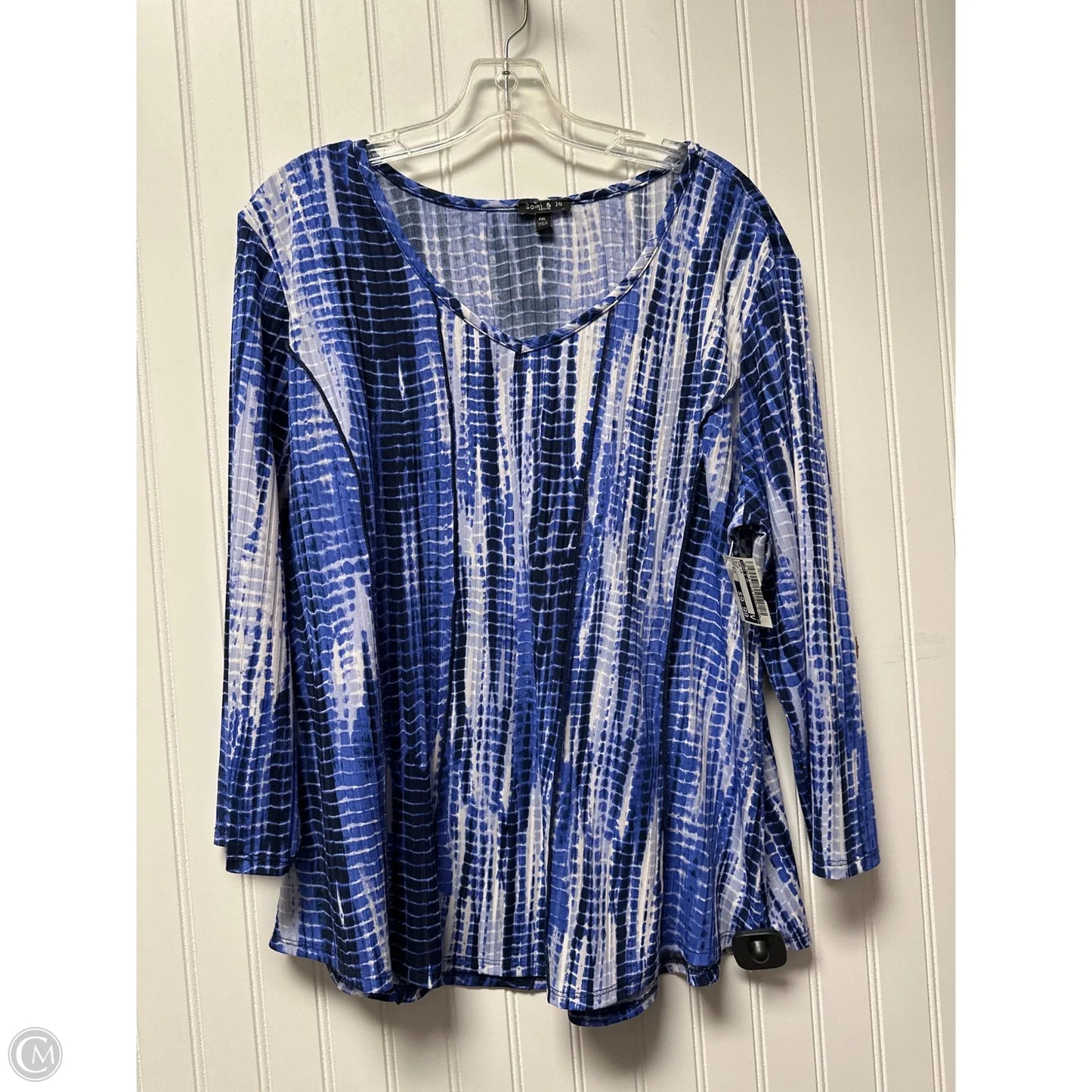 Top Long Sleeve By Sami & Jo In Blue, Size: Xlp