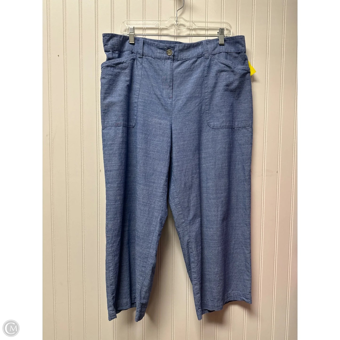 Pants Cropped By Talbots In Blue Denim, Size: 16