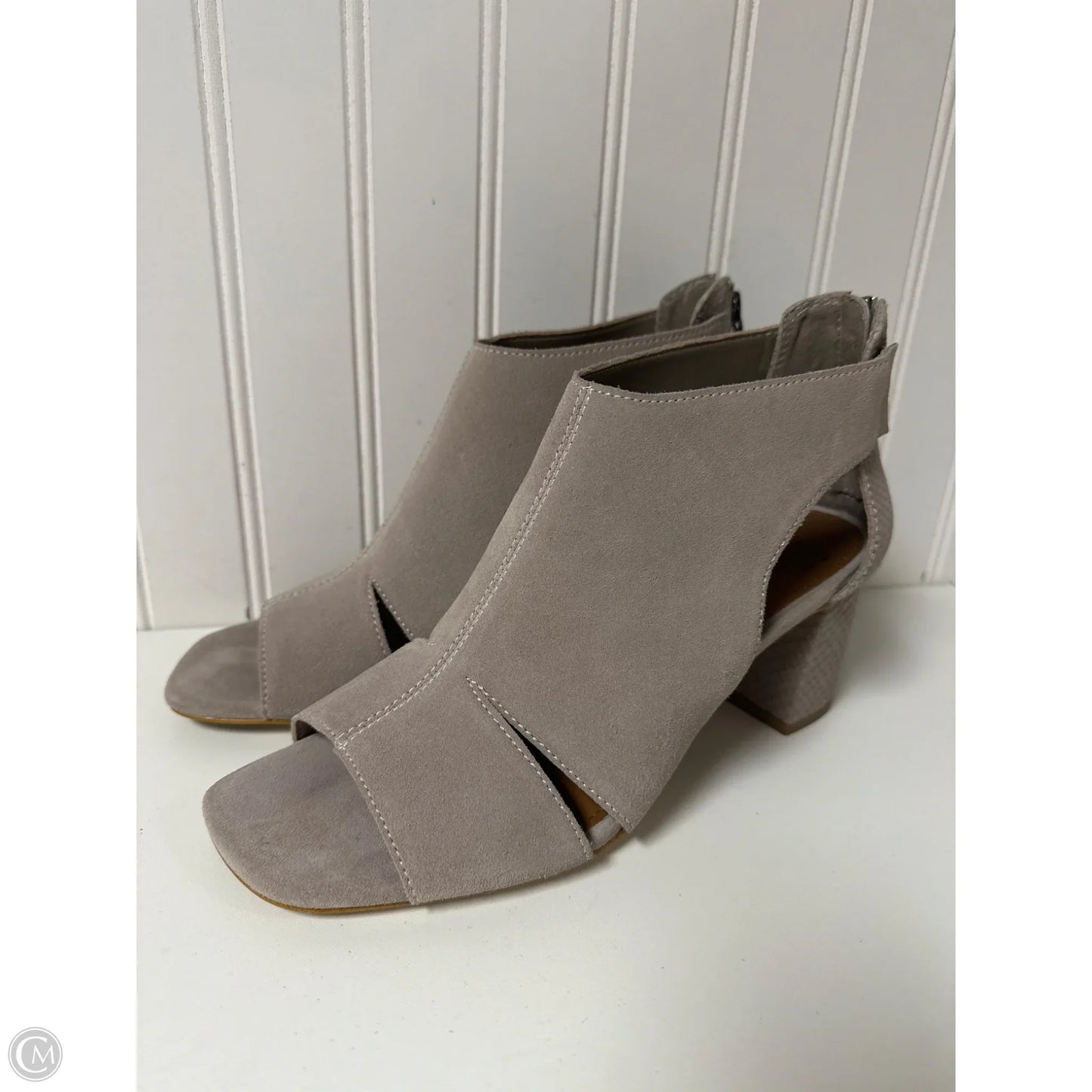Sandals Heels Block By Donald Pliner In Taupe, Size: 8
