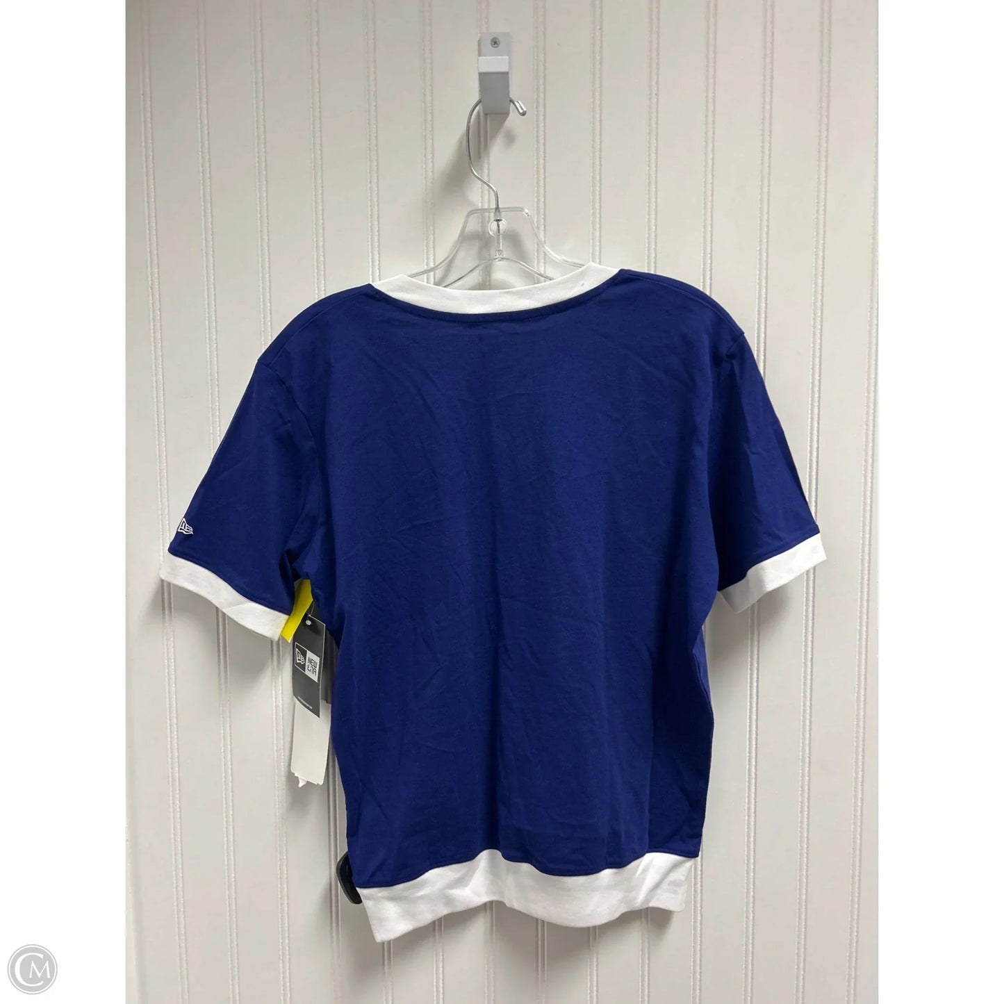 Top Short Sleeve By New Era In Blue & White, Size: M