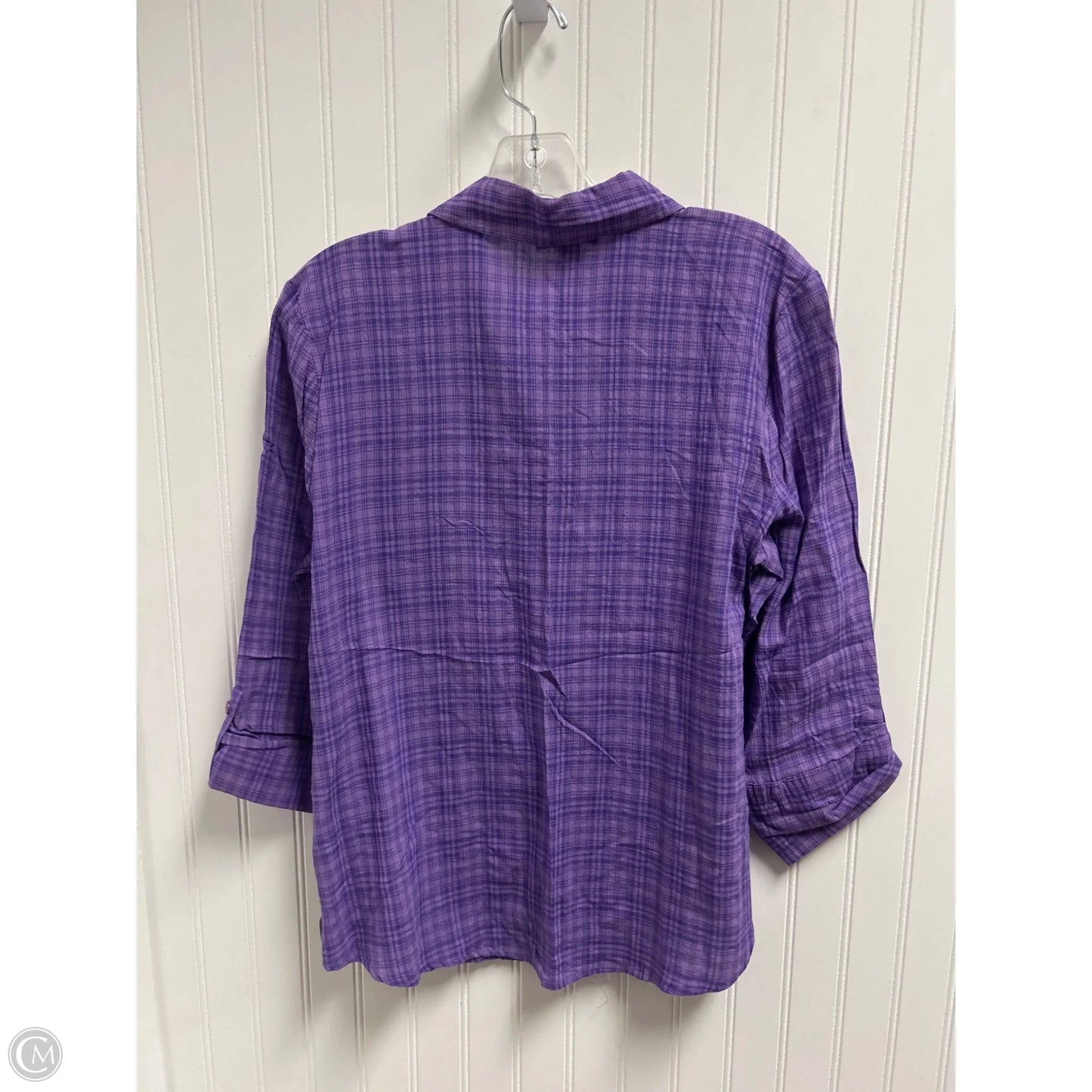Top Long Sleeve By Croft And Barrow In Purple, Size: Mp