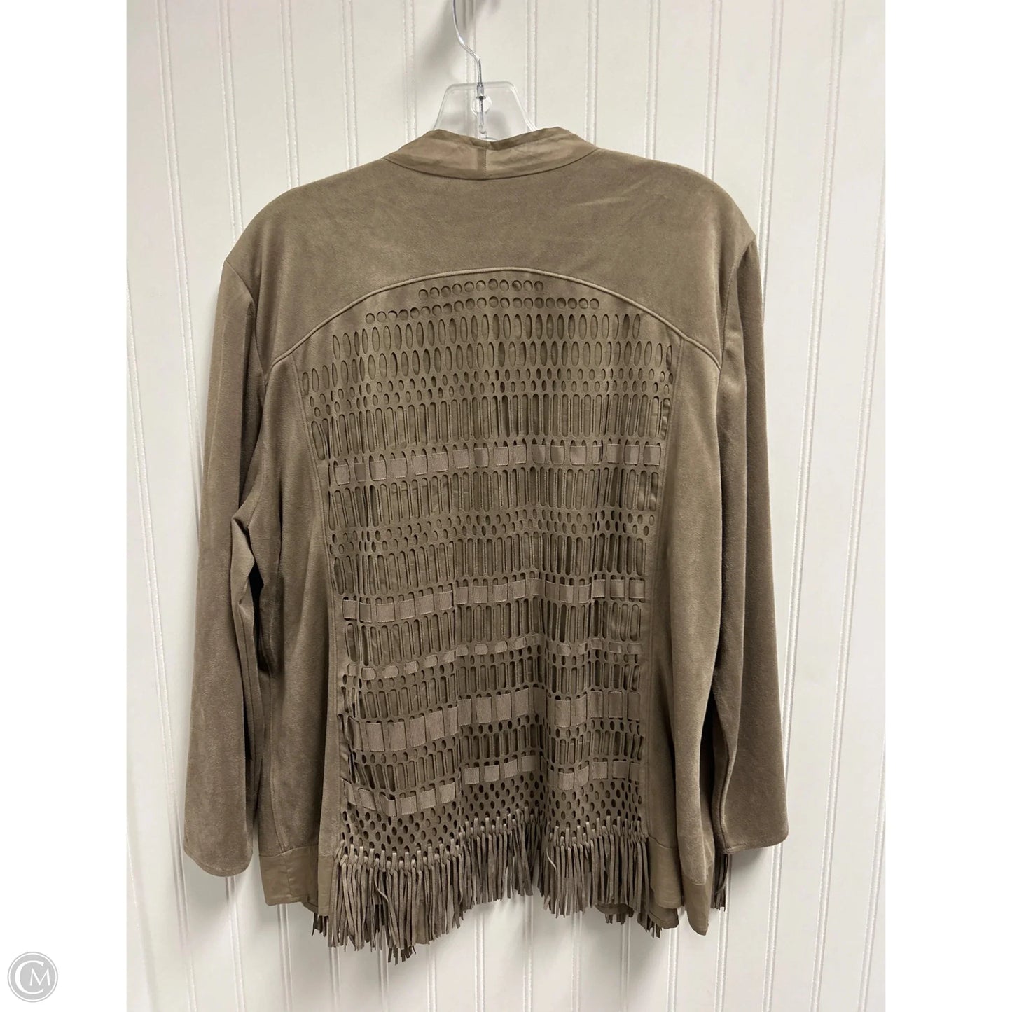 Cardigan By Chicos In Taupe, Size: Xl