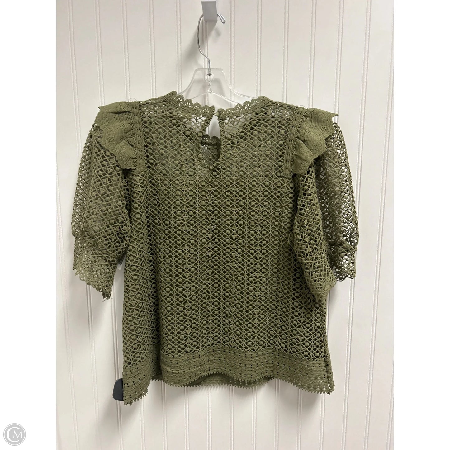 Top Short Sleeve By Ultra Pink In Green, Size: L