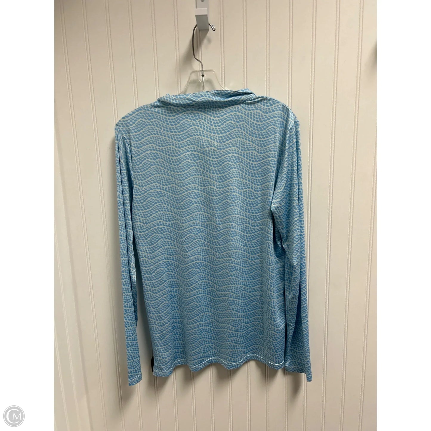 Athletic Top Long Sleeve Collar By Clothes Mentor In Blue, Size: M