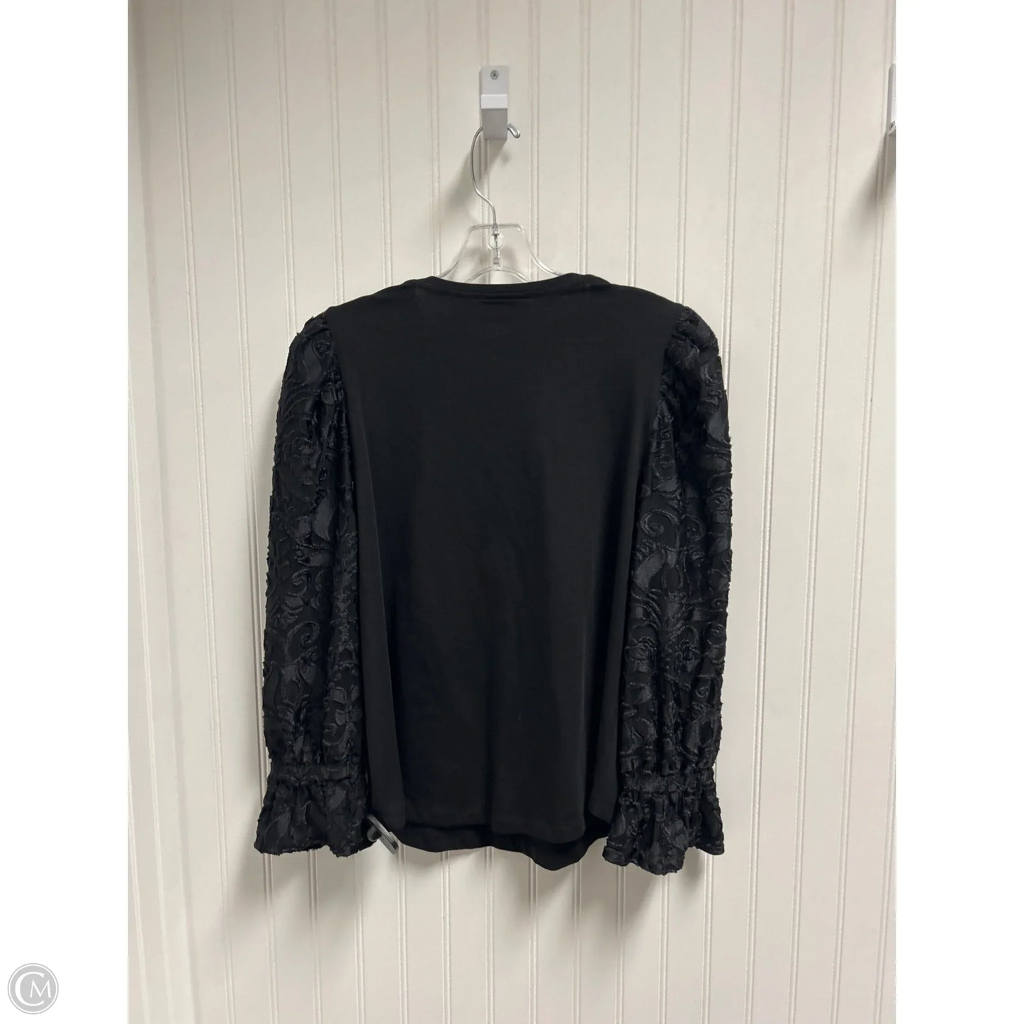 Top Long Sleeve By Chicos In Black, Size: M
