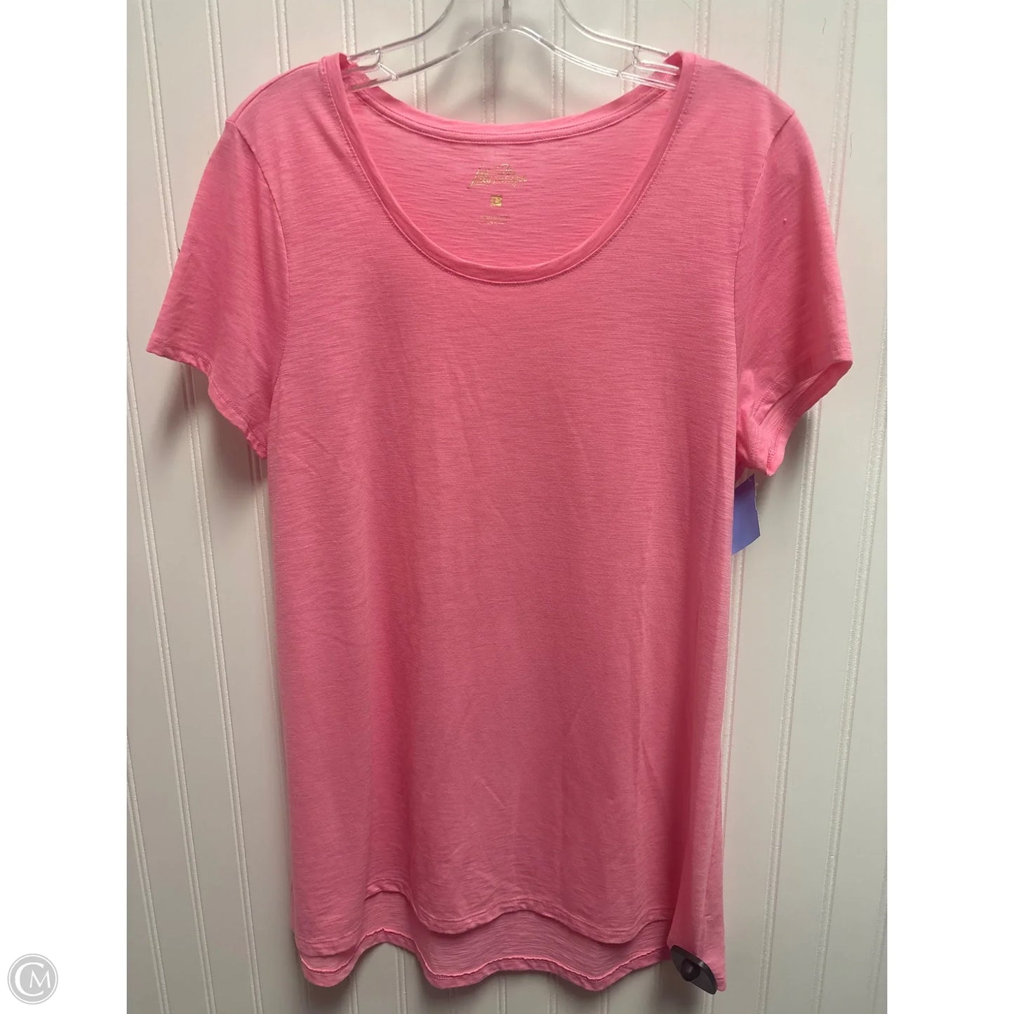 Top Short Sleeve Designer By Lilly Pulitzer In Pink, Size: L