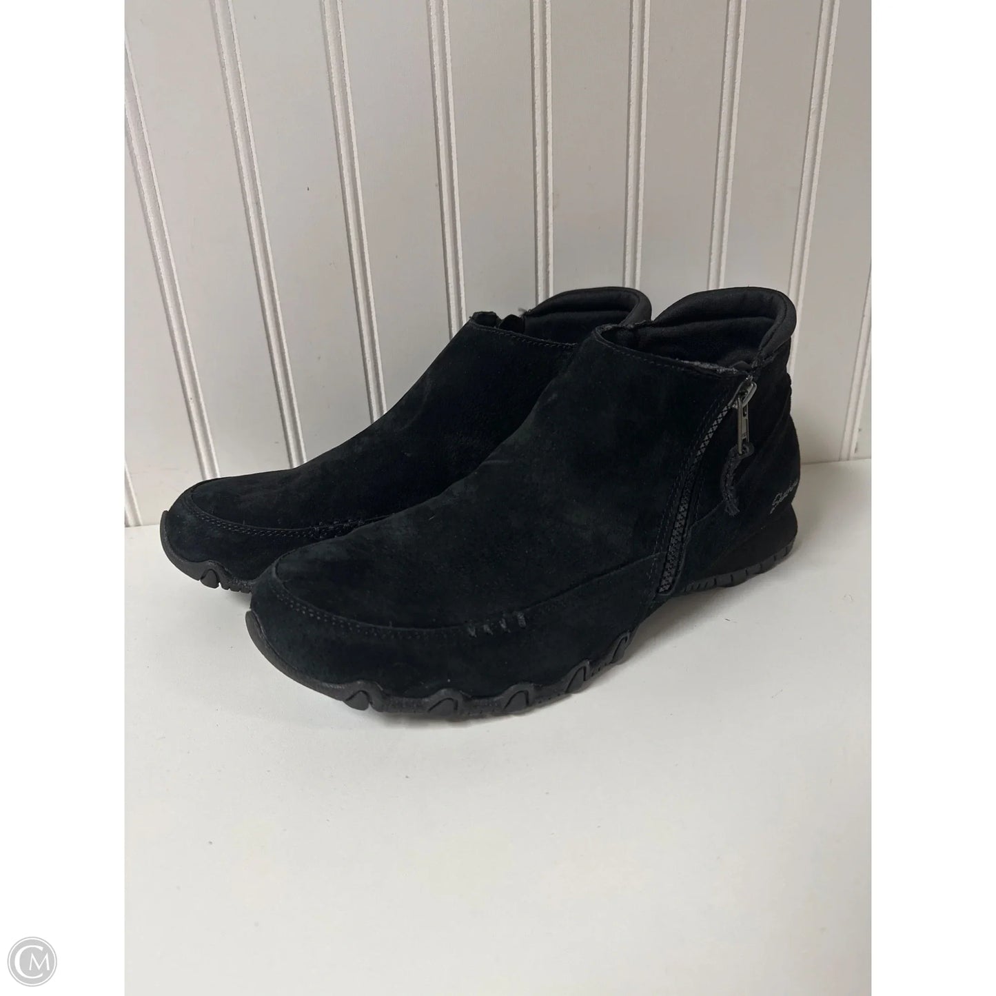 Boots Ankle Flats By Skechers In Black, Size: 10