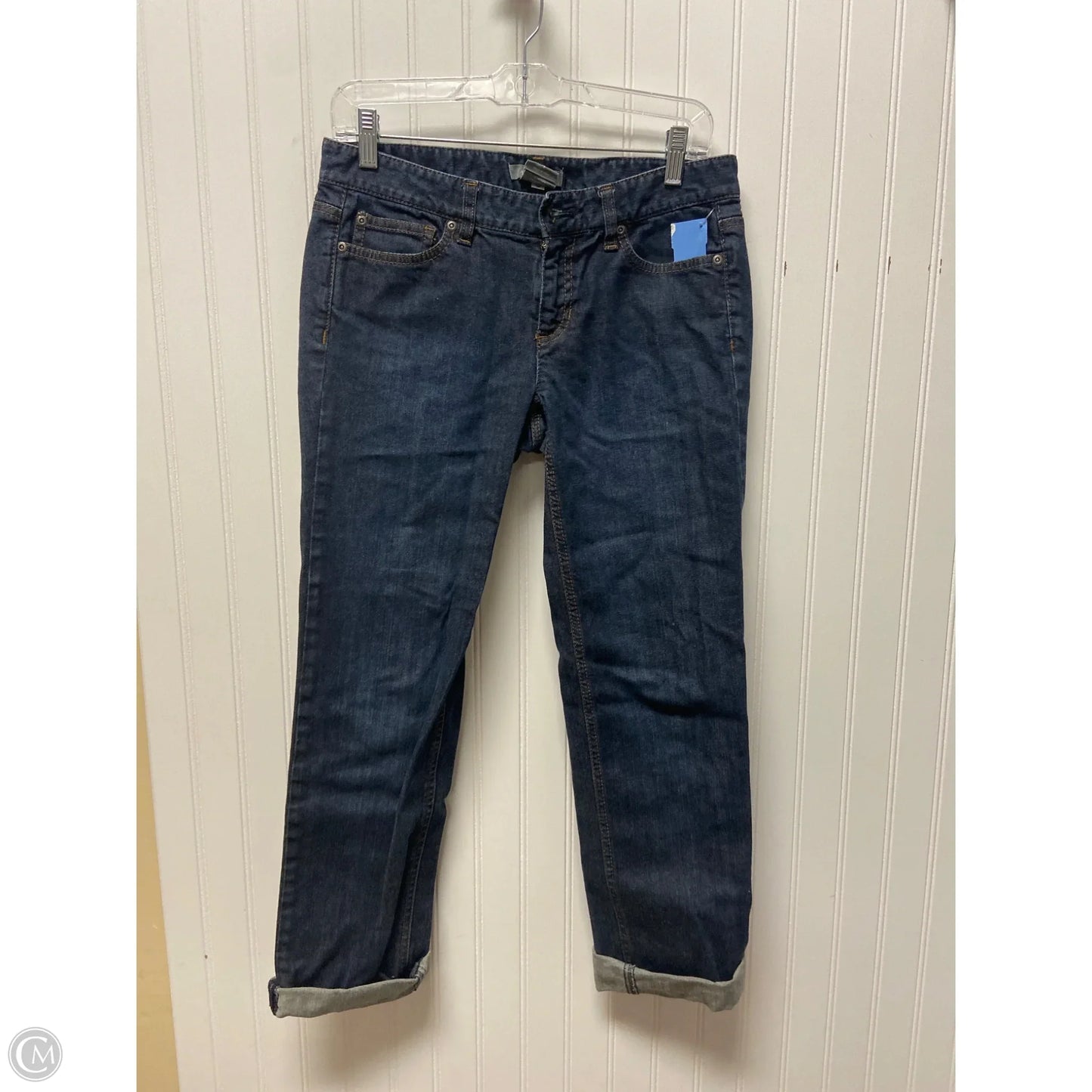Jeans Straight By Ann Taylor In Blue Denim, Size: 4