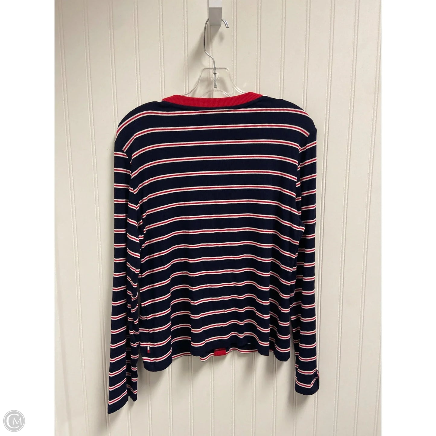 Top Long Sleeve By Tommy Hilfiger In Blue & Red, Size: M