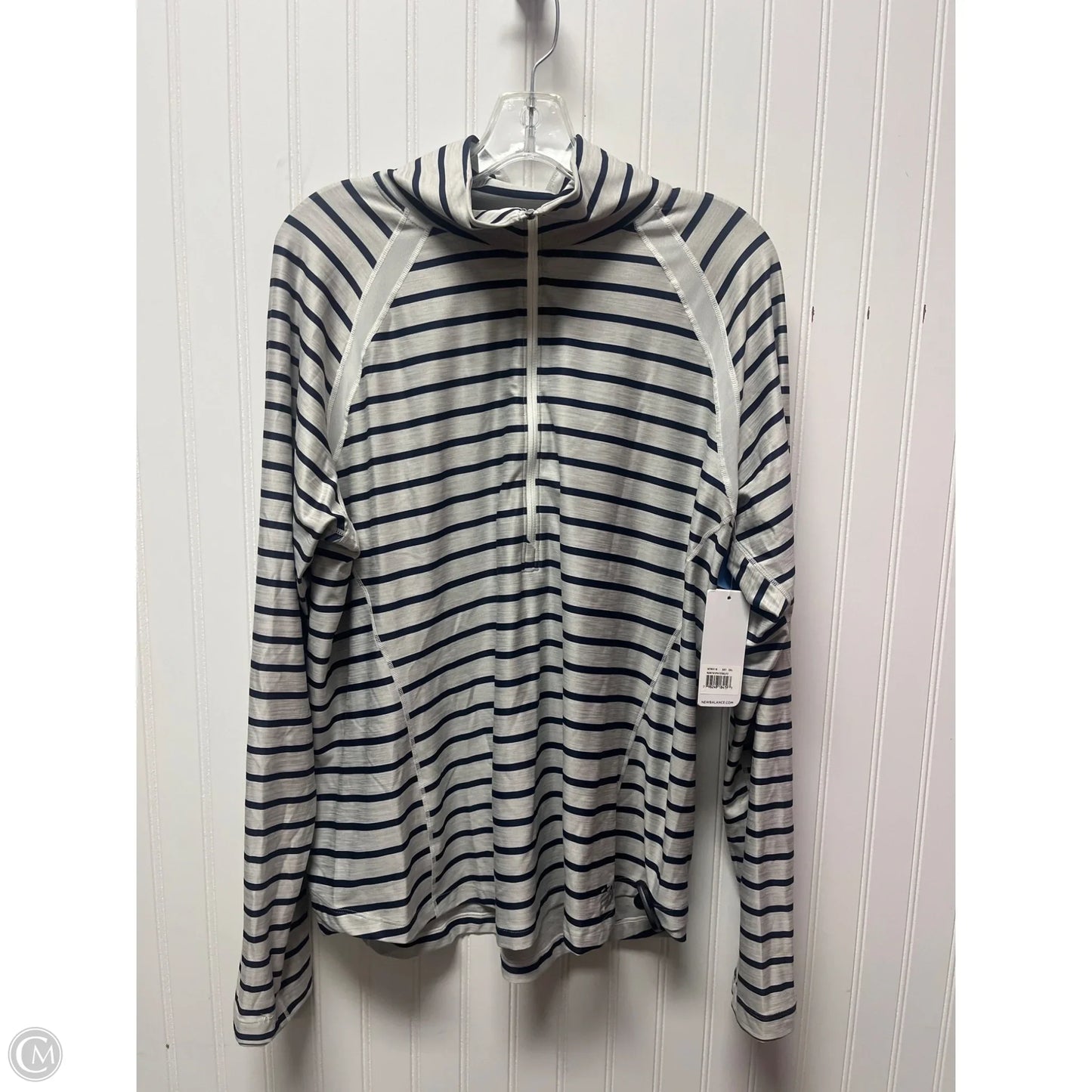 Athletic Jacket By New Balance In Blue & Grey, Size: 2x