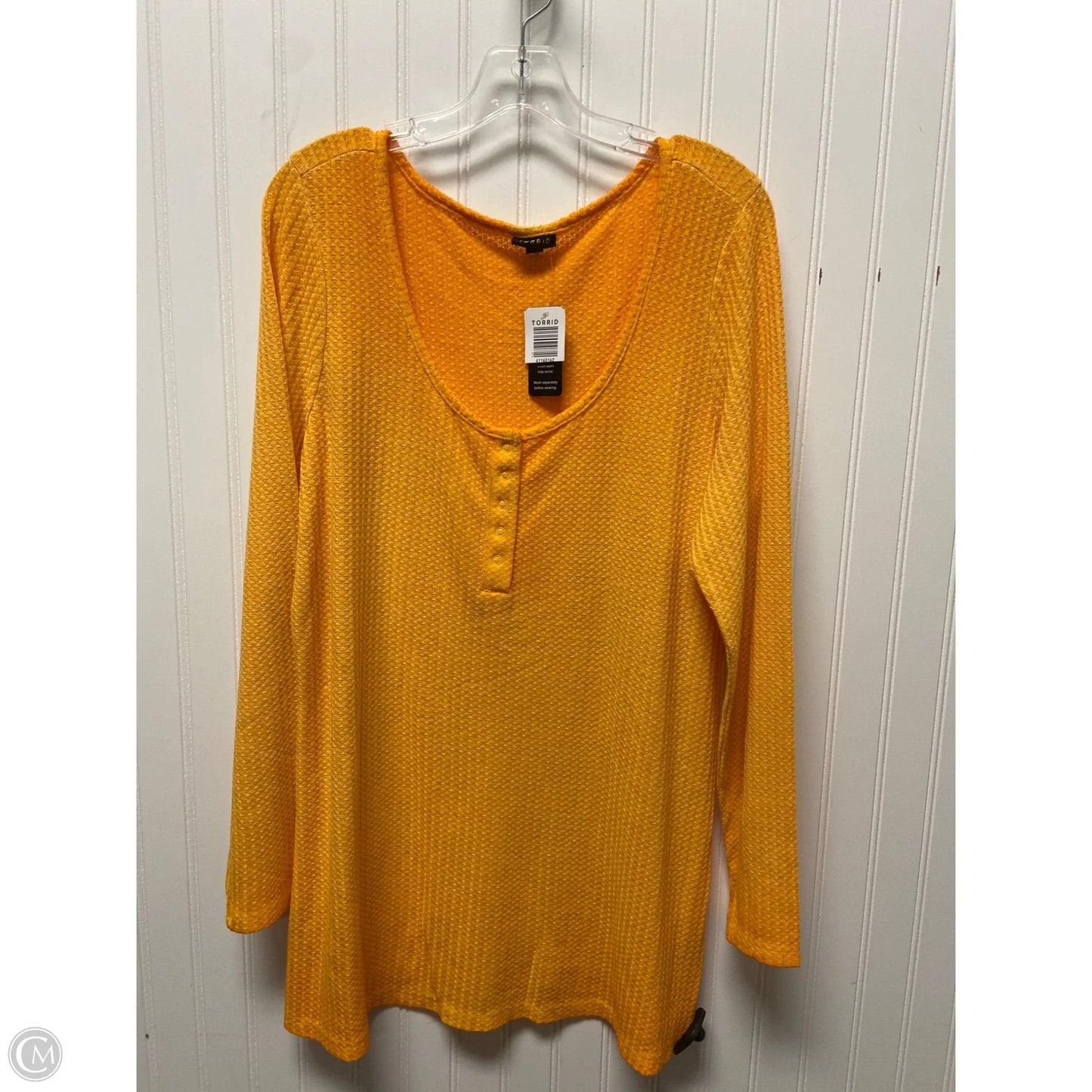 Top Long Sleeve By Torrid In Yellow, Size: 2x