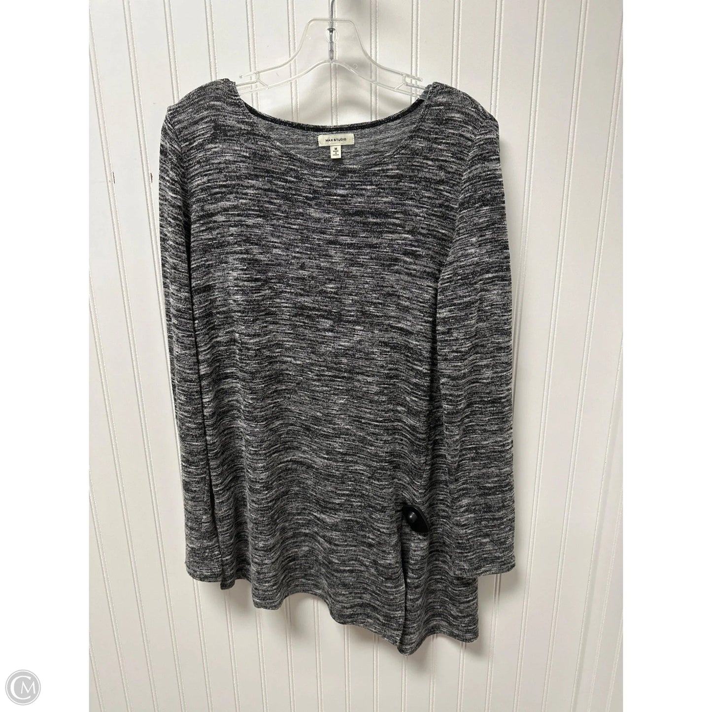 Tunic Long Sleeve By Max Studio In Grey, Size: M